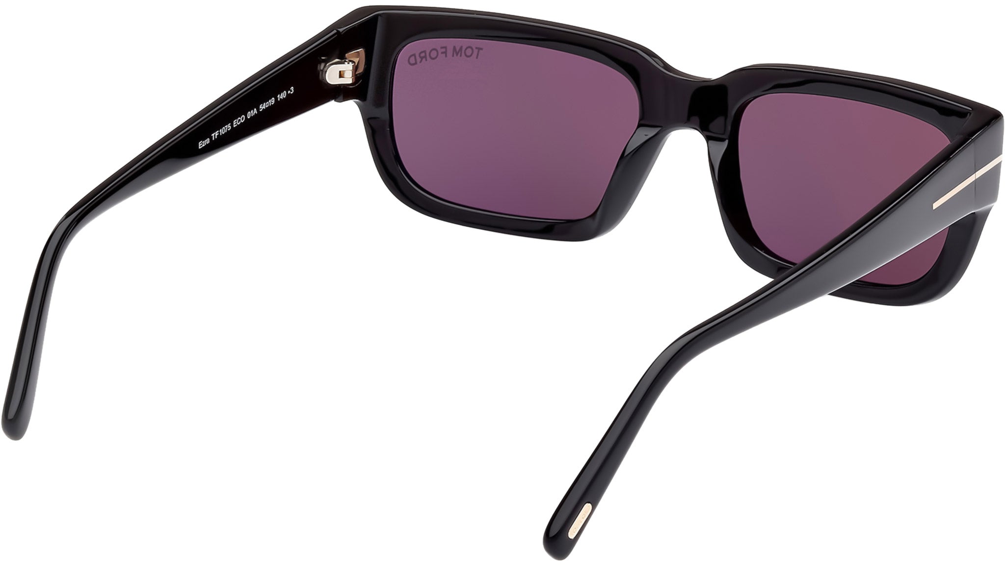 Tom Ford Ezra Sunglasses FT1075 01A Shiny Black - eye-oo.com display picture 1