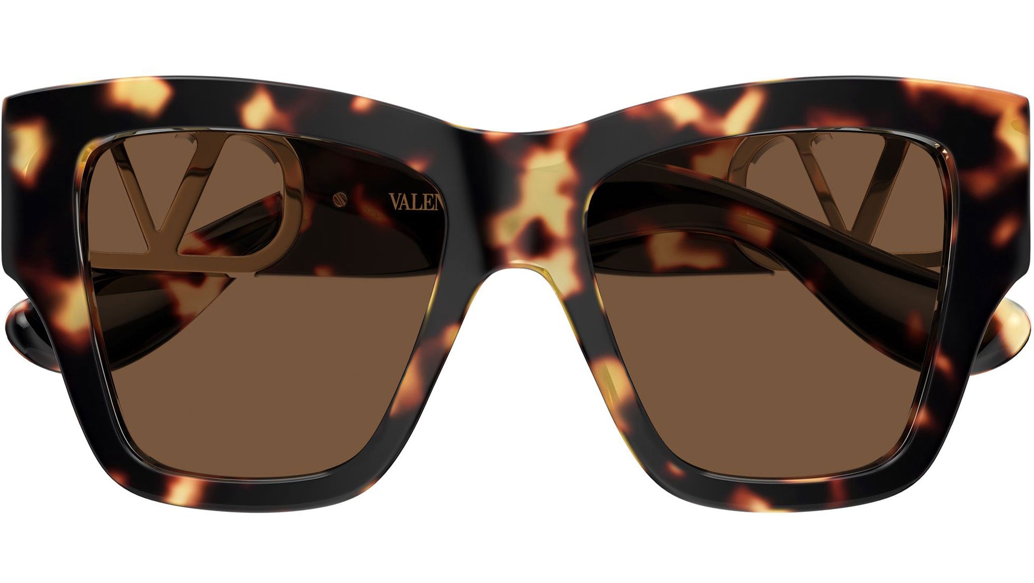 Valentino VG0013SK Sunglasses 001 Black Grey Rectangular - eye-oo.com