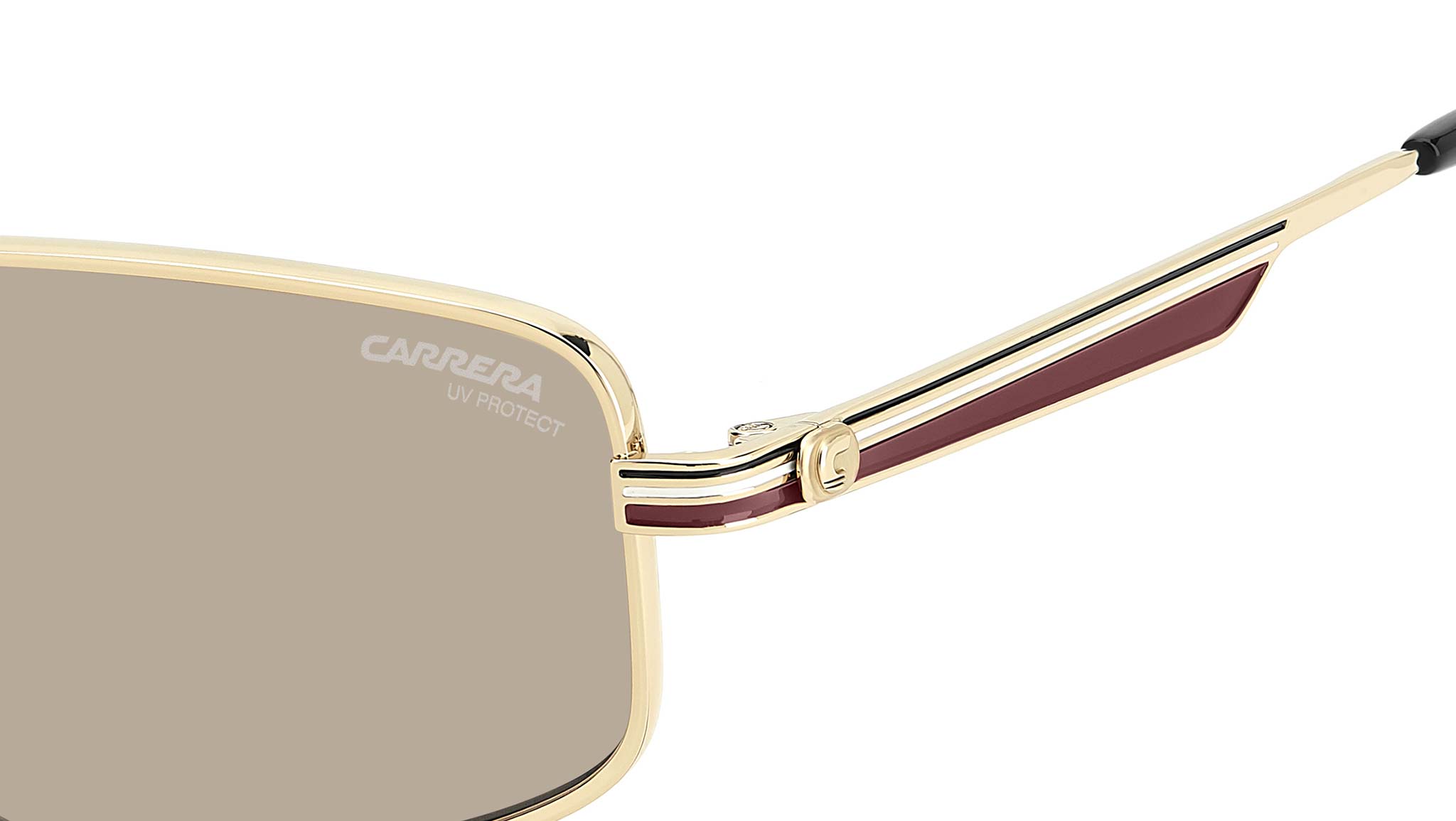 Carrera Women\'s 131/S 06J/W6 Gold Frame Sunglasses with Burgundy Lenses Carrera 1007/S Burgundy Gold Style Carrera Sunglasses | ABC  main image 4