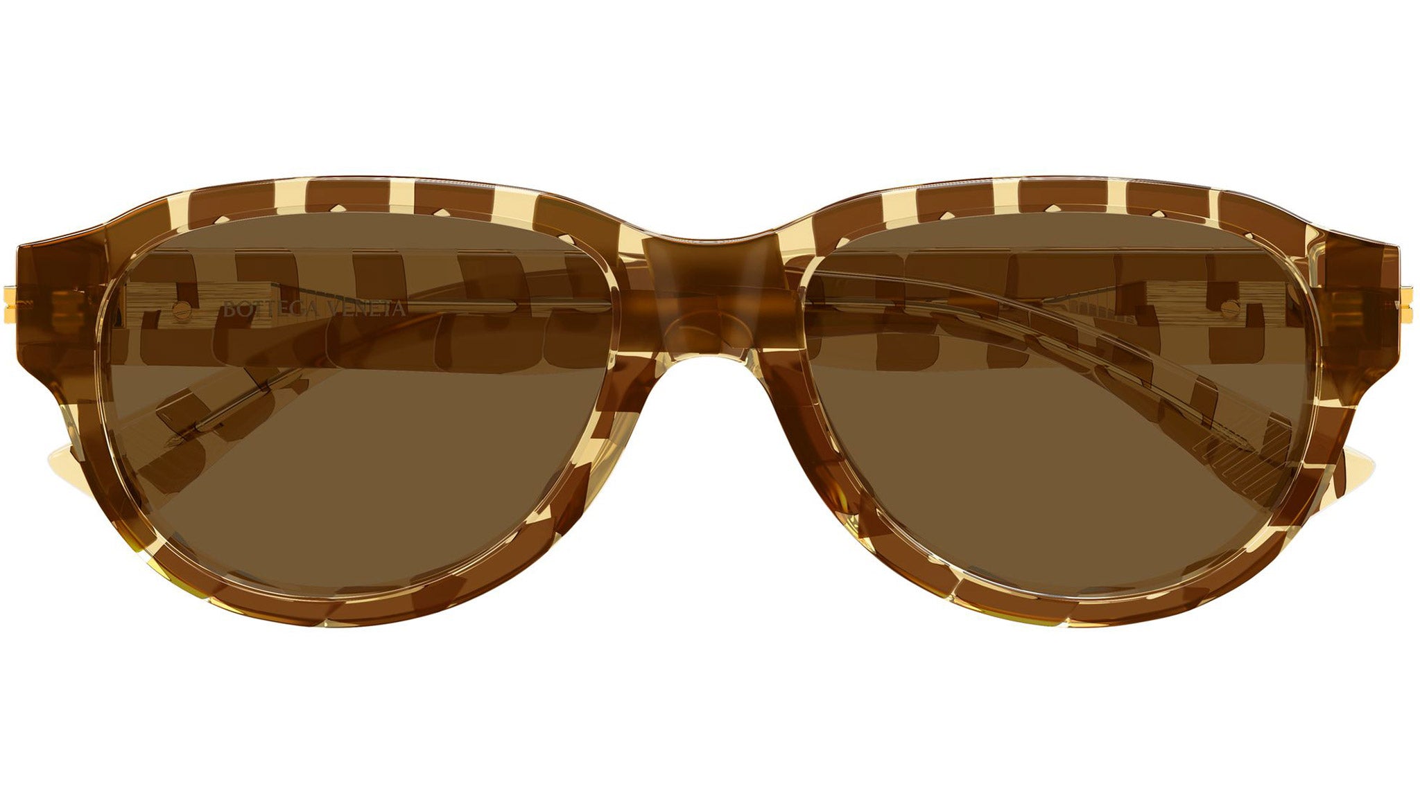 BV1410S Bottega Veneta Panthos Sunglasses 004 Brown - eye-oo.com