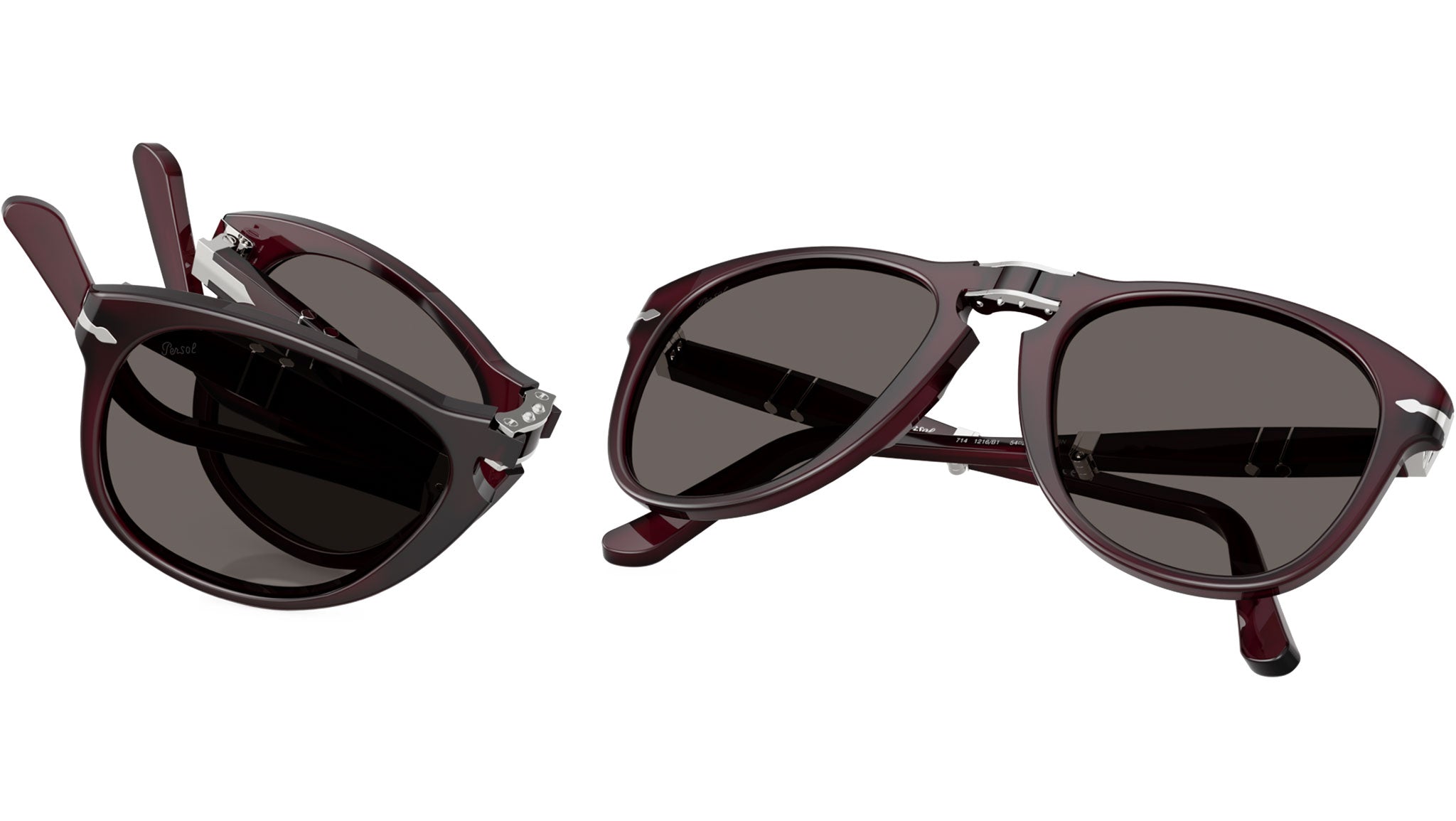 Persol Folding Sunglasses 1216B1 Milky Plum - eye-oo.com