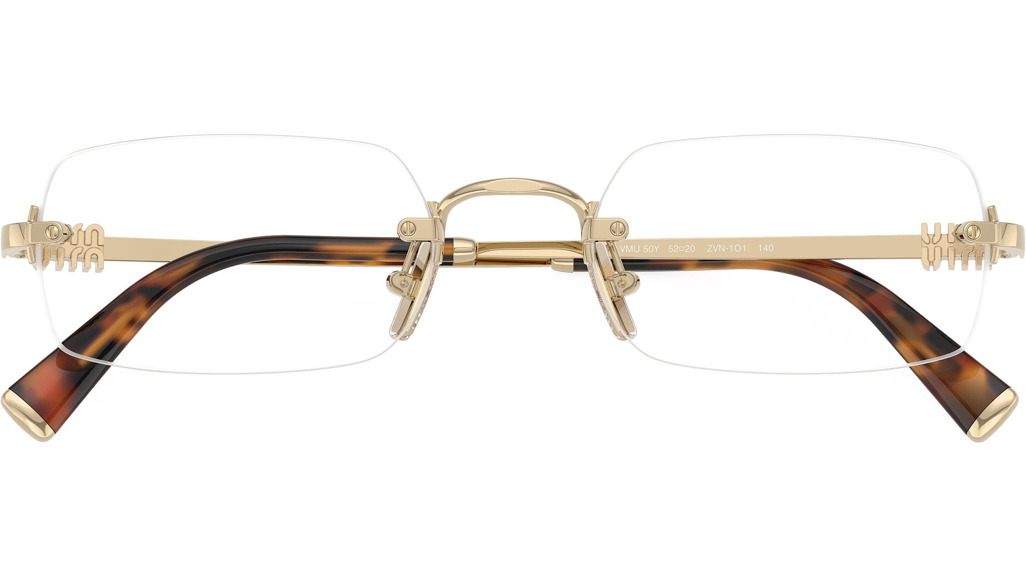 Miu Miu MU50YV Glasses ZVN1O1 Pale Gold - eye-oo.com