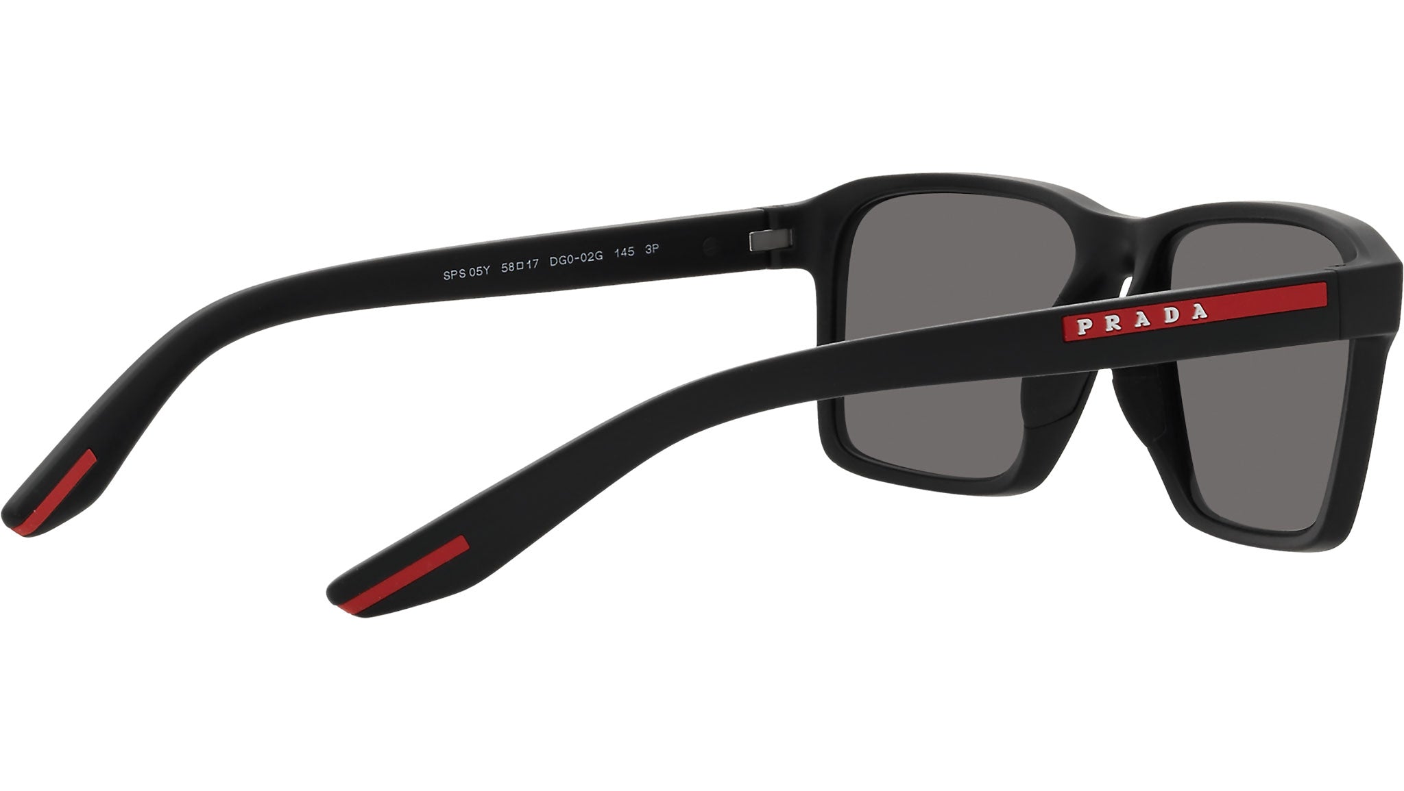 Prada Cat Eye Sunglasses SPR 05P Black Red Oversized Gradient Lenses w/ Case PS 05YS Sunglasses - Prada Linea Rossa Authorized Retailer  main image 2