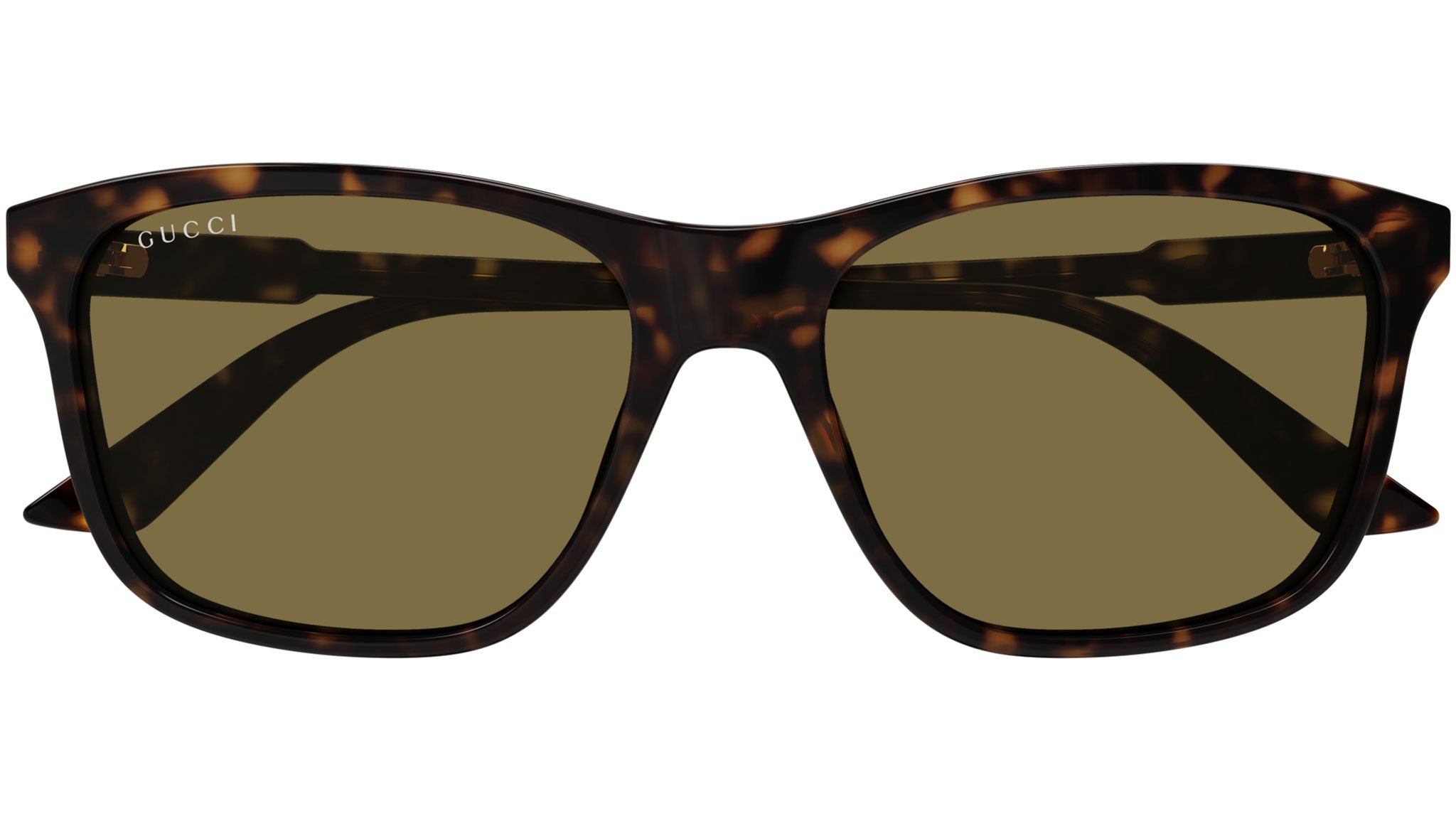 Gucci GG1819S 002 Rectangular Sunglasses Dark Havana - eye  display picture 3
