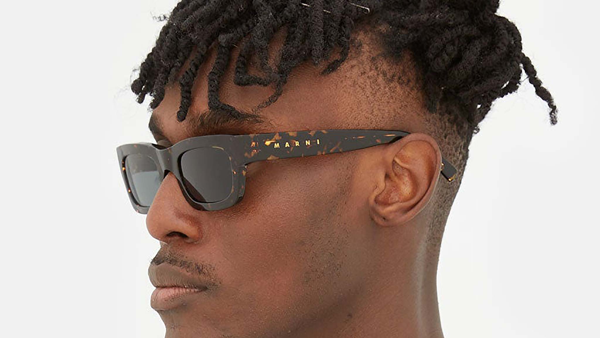 MARNI 長方形フレムサンクラス KAWASANFALLS JB0 Marni Eyewear Kawasan Falls Maculato Sunglasses CWE - eye-oo.com