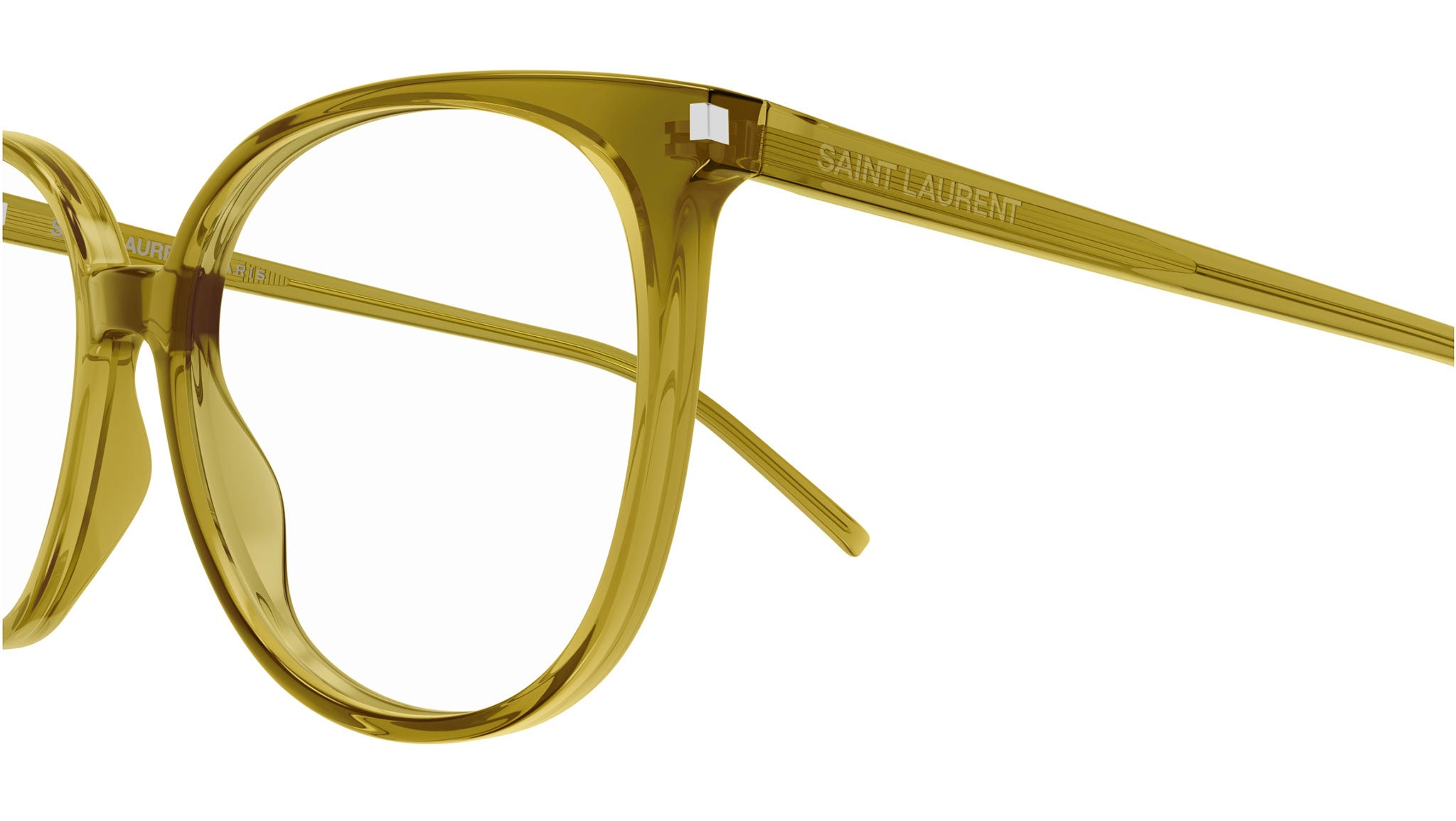 Saint Laurent SL 39 Eyeglasses 011 Green Transparent - eye-oo.com