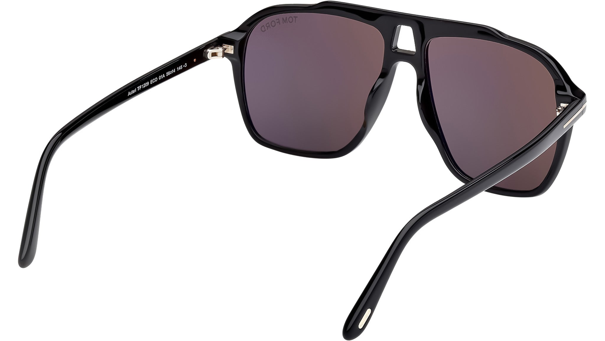 Tom Ford Autari Sunglasses FT1209 01A Shiny Black - eye-oo.com display picture 2