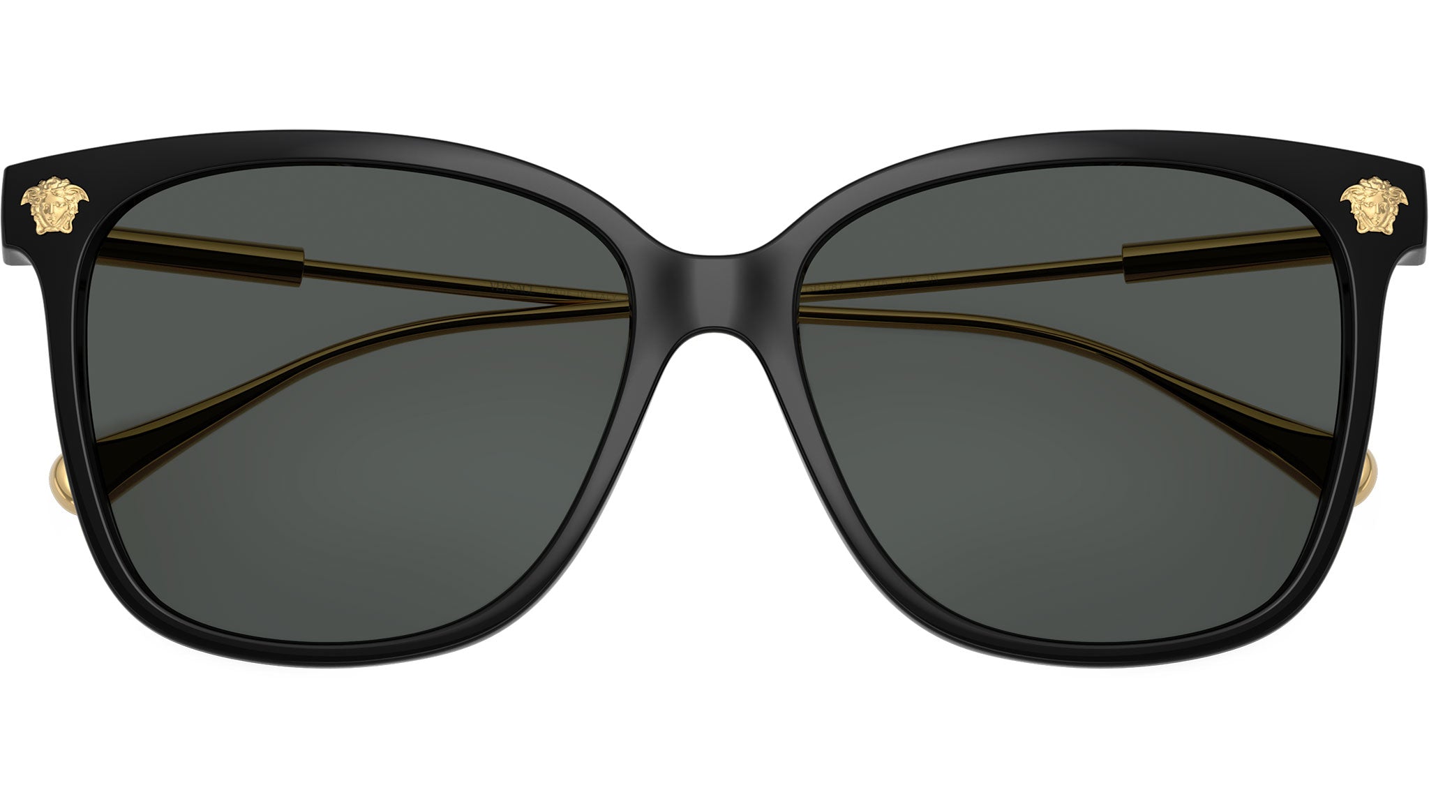 Versace VE4512D GB1/87 Sunglasses Black Oval Frame, Grey Lenses Versace 0VE4512D main image 2