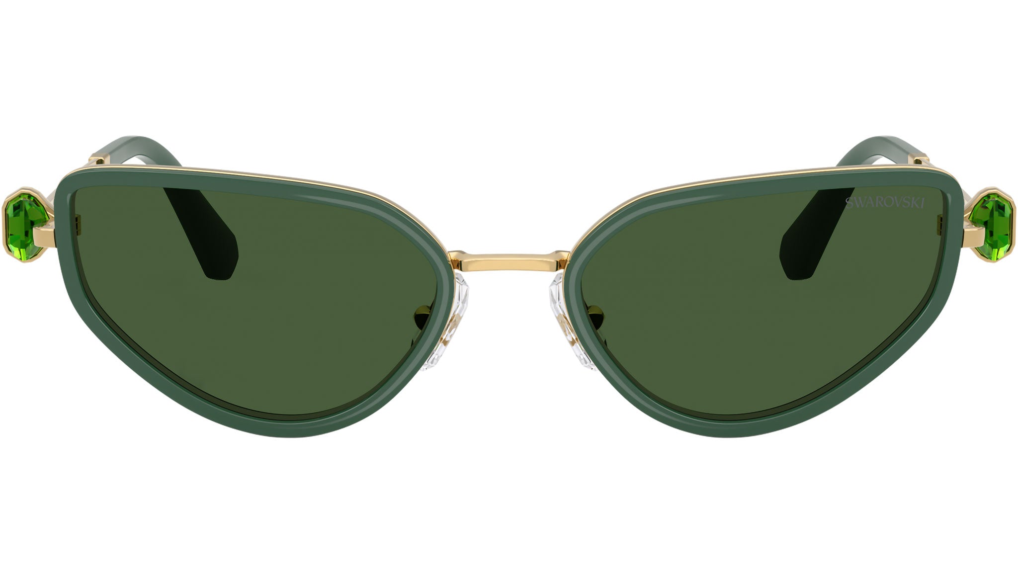 Swarovski SK7027 Sunglasses 403371 Gold / Dark Green - eye  display picture 3