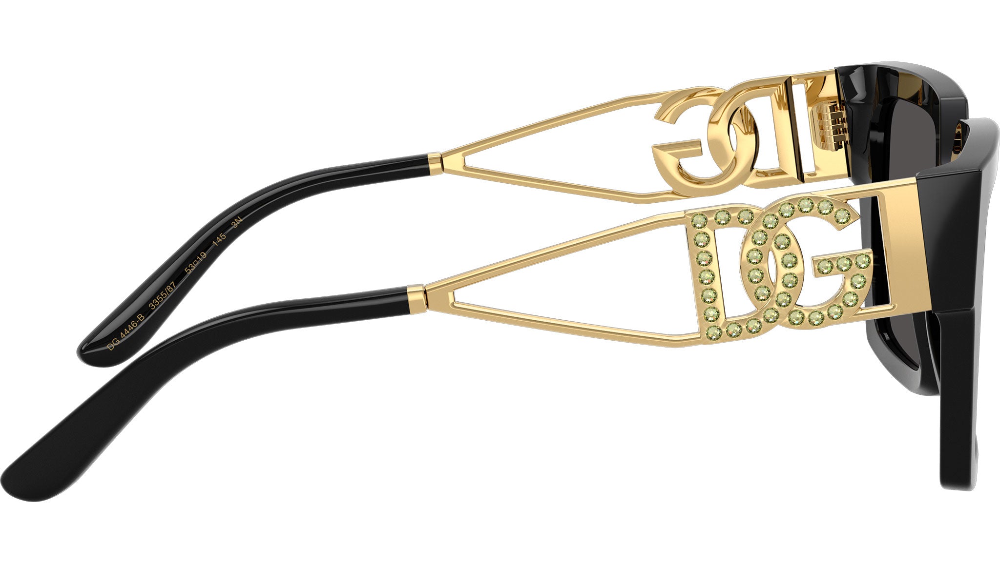 DG 468S Dolce & Gabbana Rimless Sunglasses in Black  and Gold Dolce & Gabbana DG2306 Sunglasses 02/GT Gold - eye-oo.com main image 4