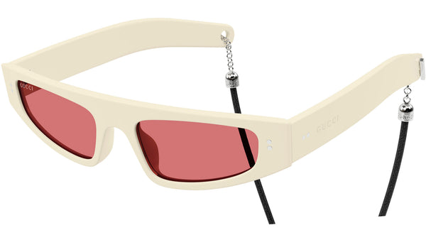 ?️ New Gucci GG1634S 005 Sunglasses - Ivory Frame, Red Lenses Gucci | Accessories | New Gucci Gg634s 05 Sunglasses Ivory  main image 4