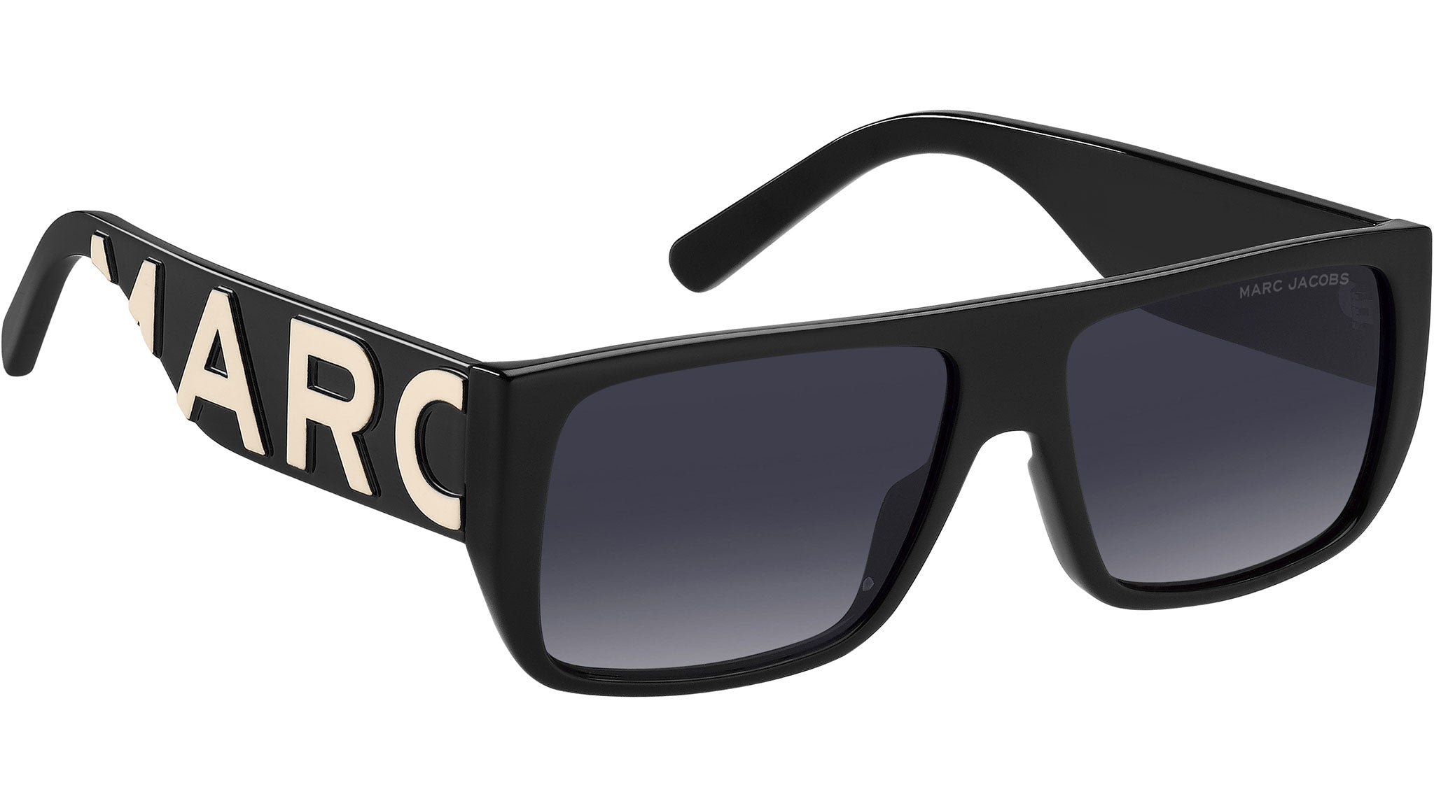Marc Jacobs Black and White Logo Square Sunglasses Marc Jacobs J Marc Logo Square Plastic Sunglasses | Neiman  main image 2