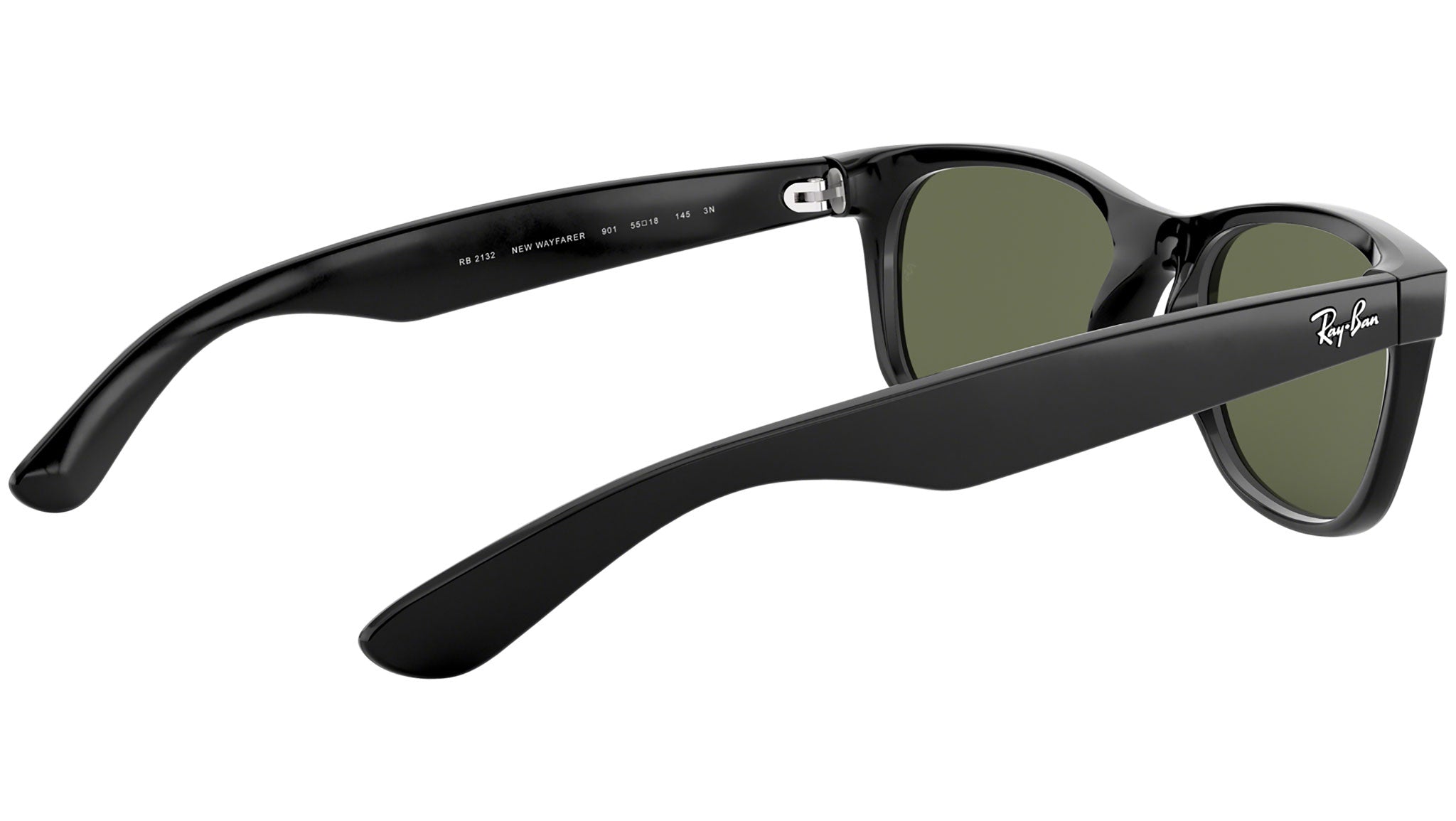 Ray-Ban New Wayfarer RB2132 901 Black Sunglasses - eye-oo.com
