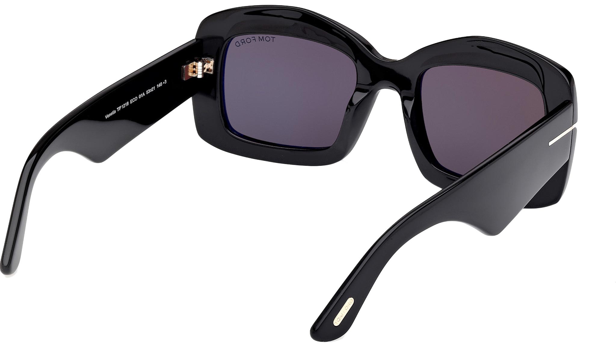 Tom Ford Venetia Sunglasses FT1218 01A Shiny Black - eye-oo.com