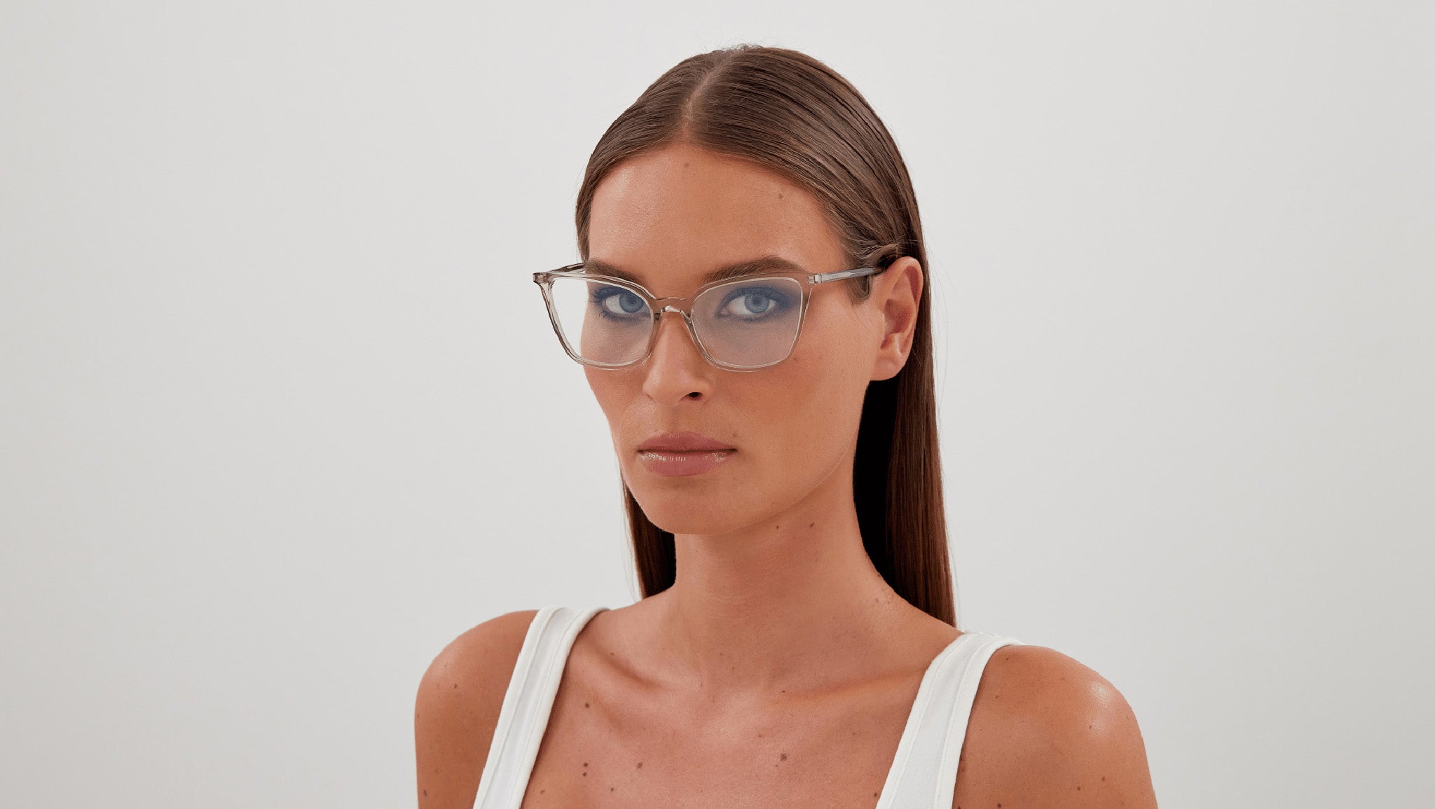 Saint Laurent Cat Eye-Frame Recycled Acetate Sunglasses Beige Womens Saint Laurent Cat Eye-Frame Recycled Acetate Optical Frames  main image 4