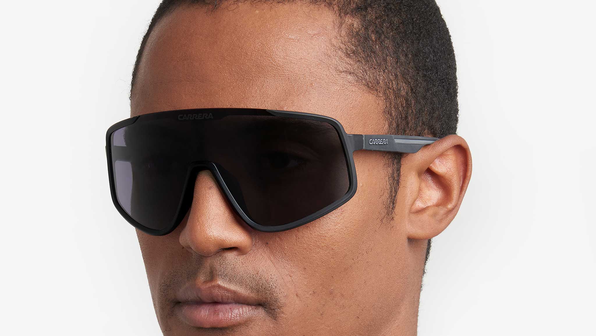 CARRERA 4017/S 0003 IR Shield Sunglasses - Black / Grey Carrera 4017/S Festival Edition Shield Black Mirrored Purple  main image 3
