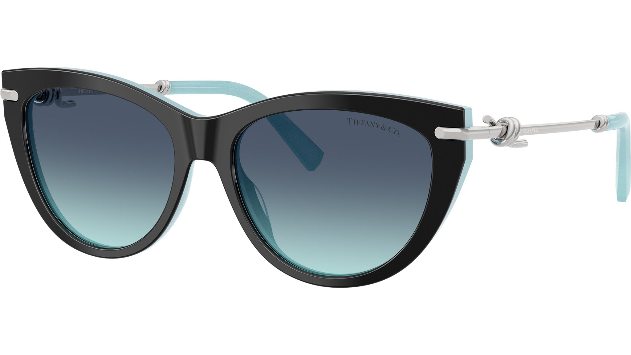 TF4253 Tiffany Sunglasses 80559S Black On Tiffany Blue - eye-oo.com