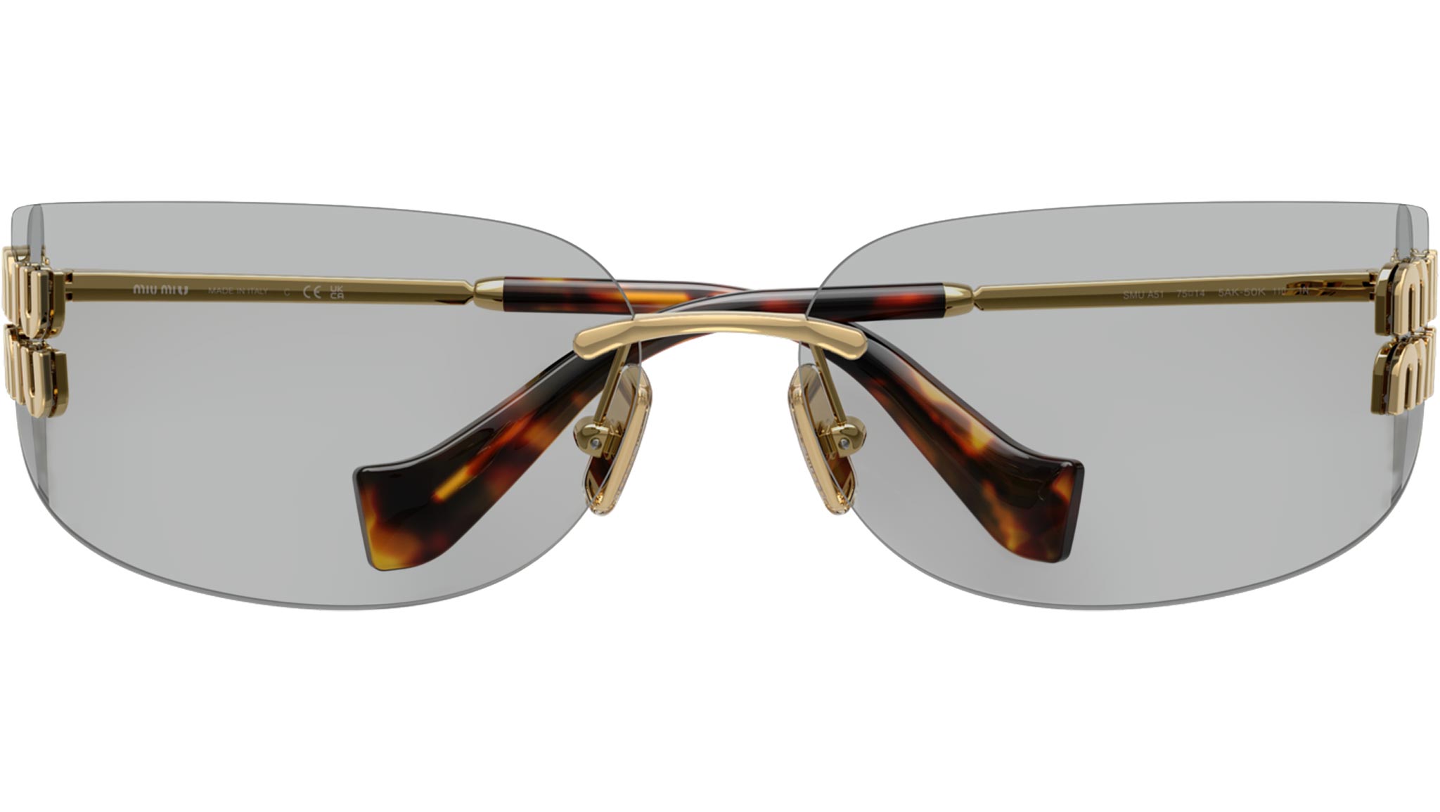 MU A51S Miu Miu Sunglasses 5AK50K Gold - eye-oo.com