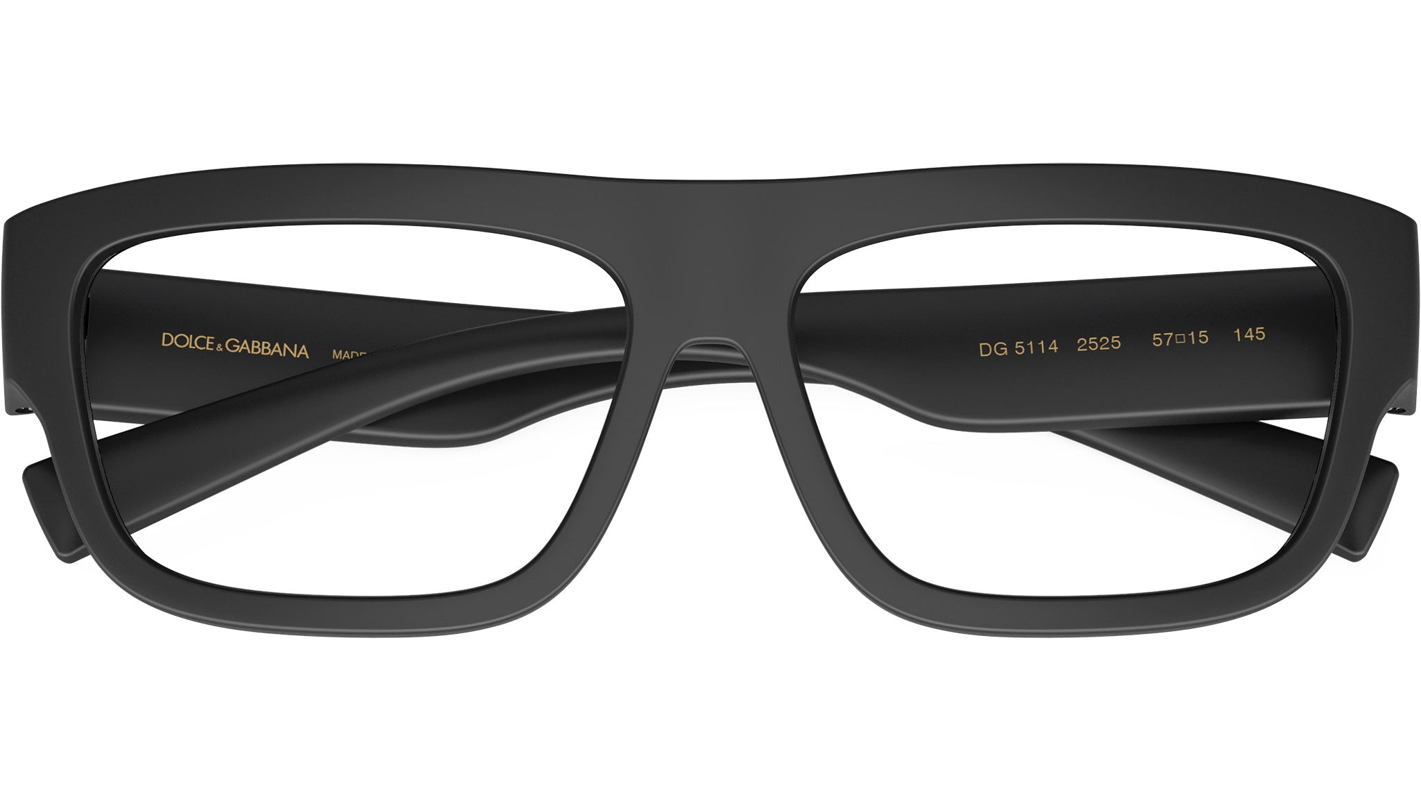 美品　Dolce&Gabbana メダリオン　ロングノーズ　本革　25．5 Dolce & Gabbana DG 5114 Glasses 2525 Matte Black - eye-oo.com