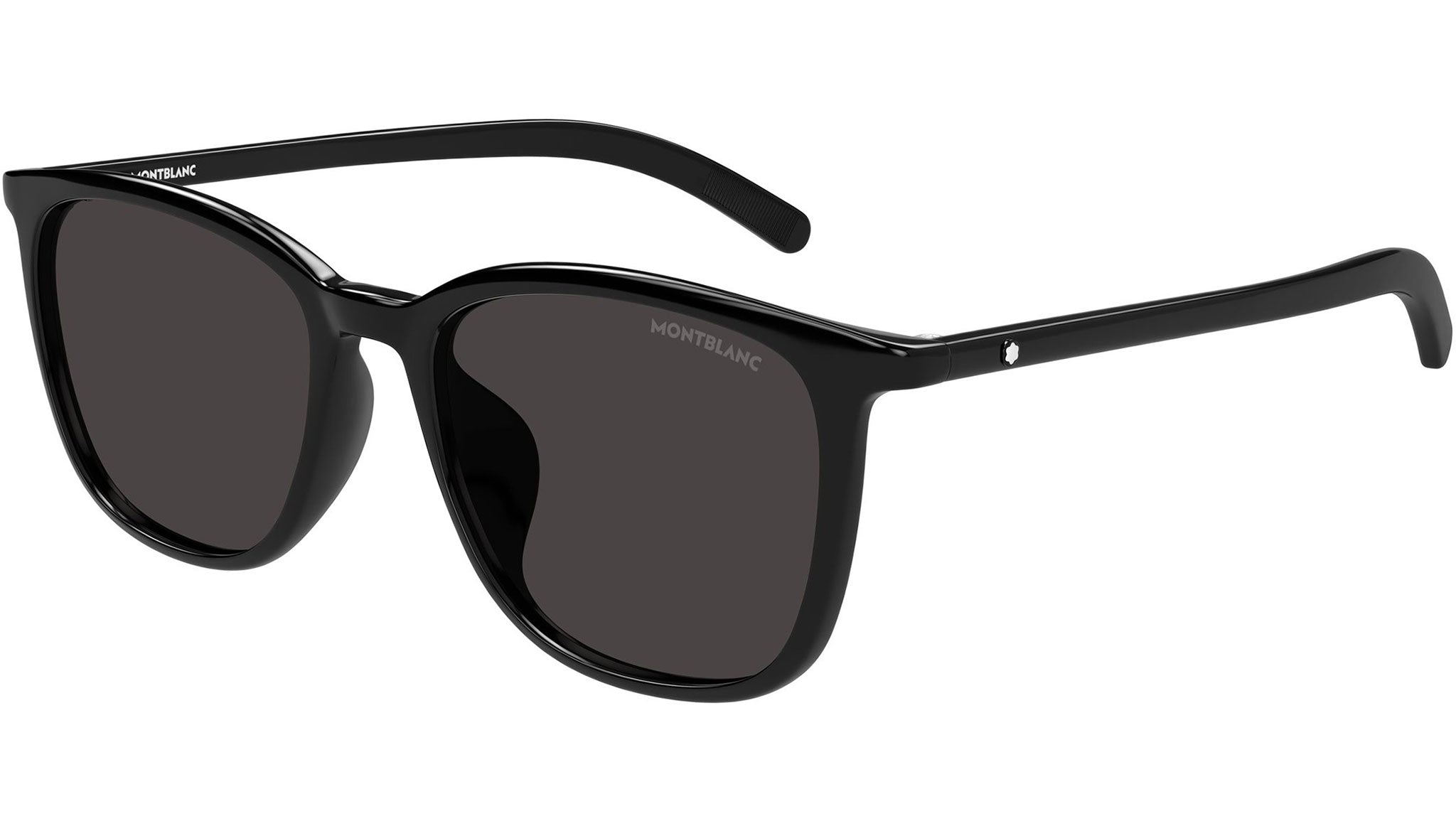 MB0487SA Montblanc Rectangular Sunglasses 002 Transparent Brown