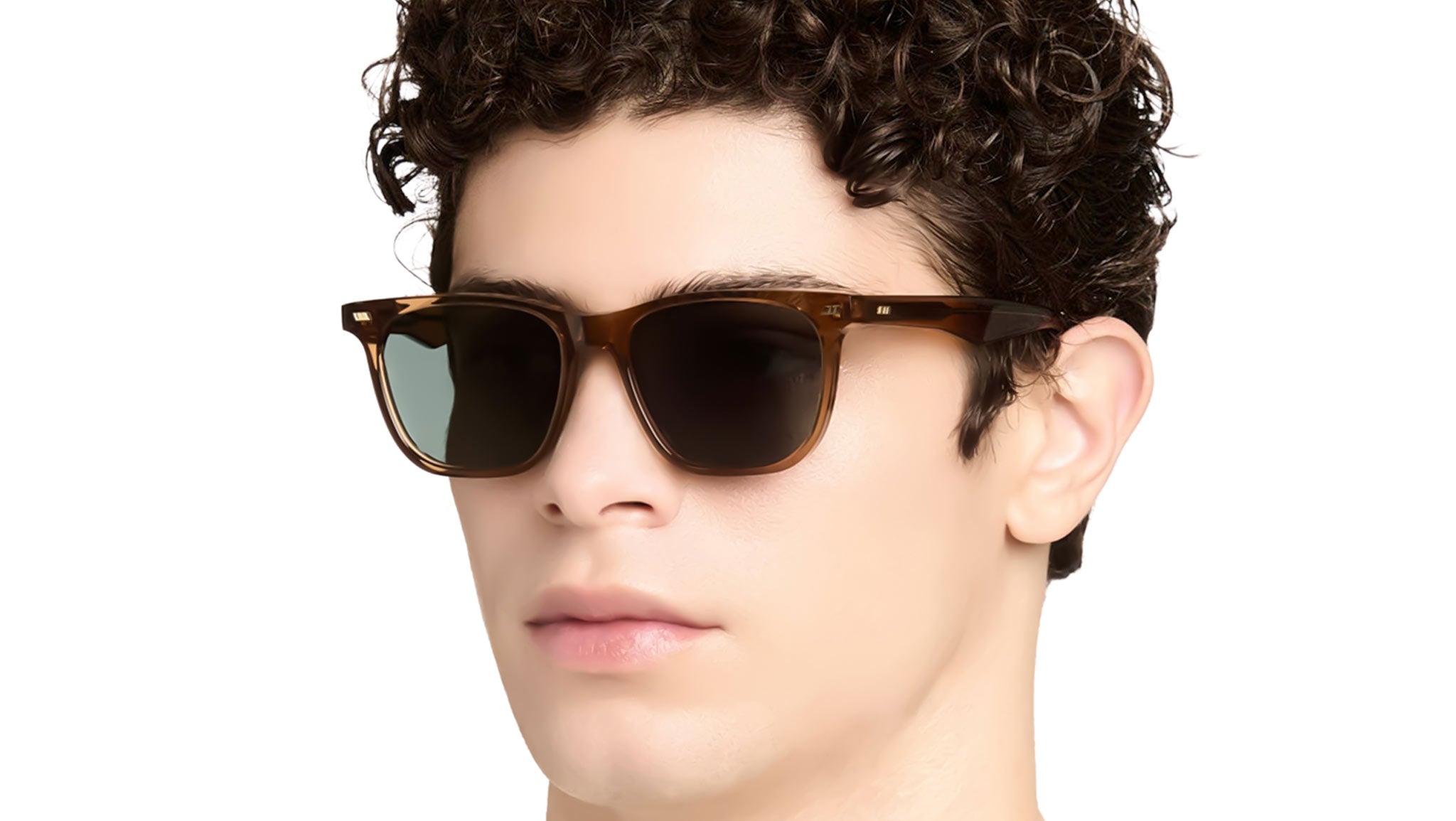 Trendy rectangle triangle Sunglasses caramel Gradient caramel lenses Sunglasses with Prada triangle logo  main image 3