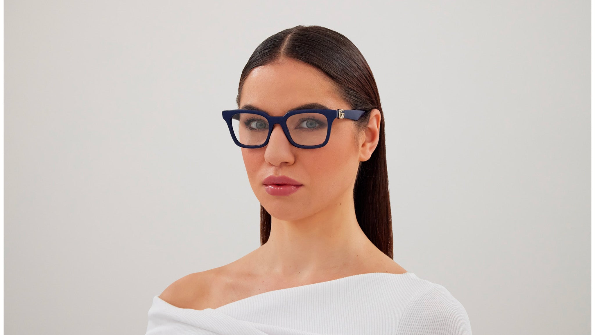 SALE! NEW GUCCI GG0764O 003 Blue Square Women Eyeglasses GG0764O 003 shiny blue - eye-oo.com main image 3