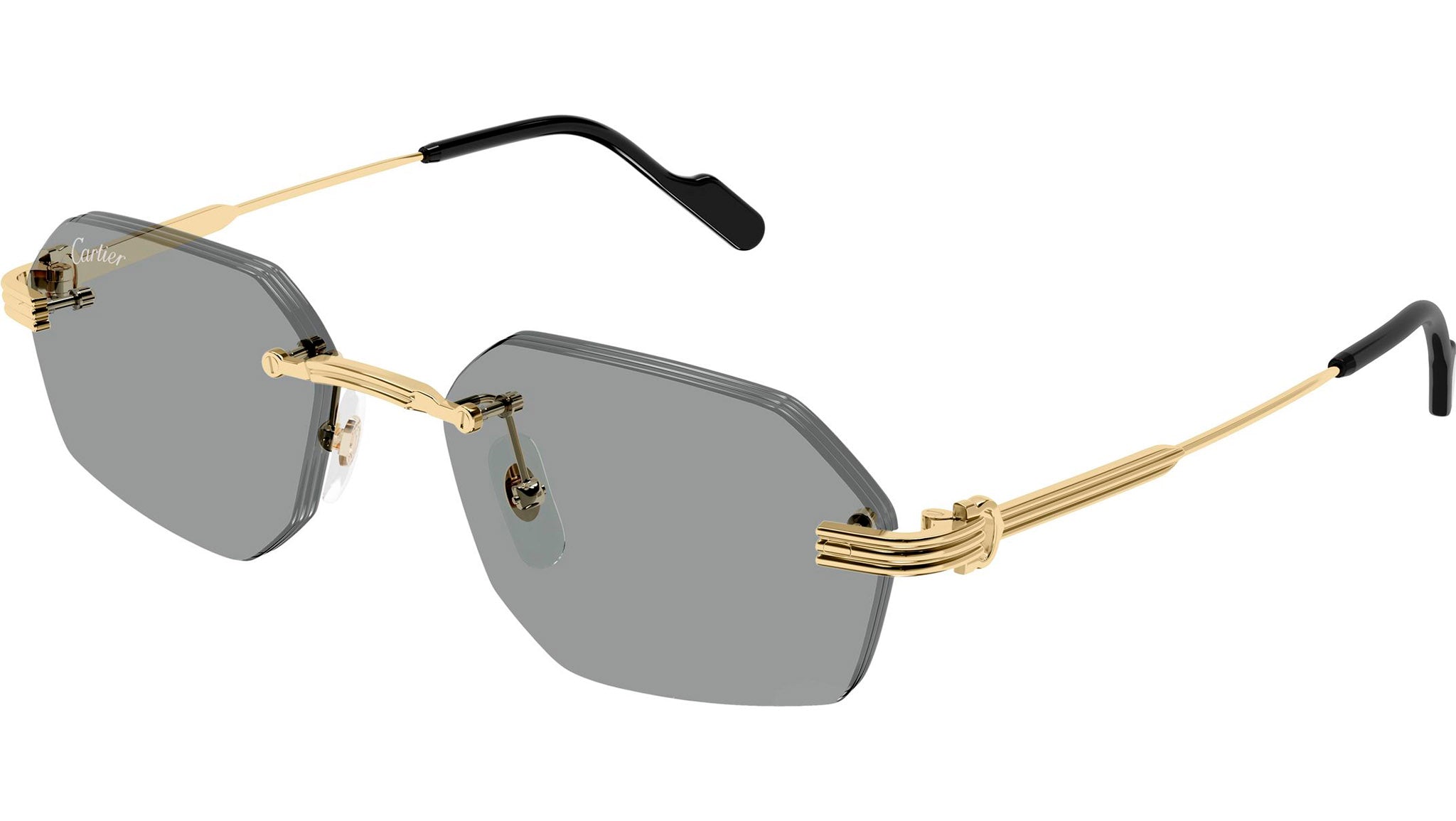 Cartier CT0394S 002 Shiny Gold Sunglasses - eye-oo.com