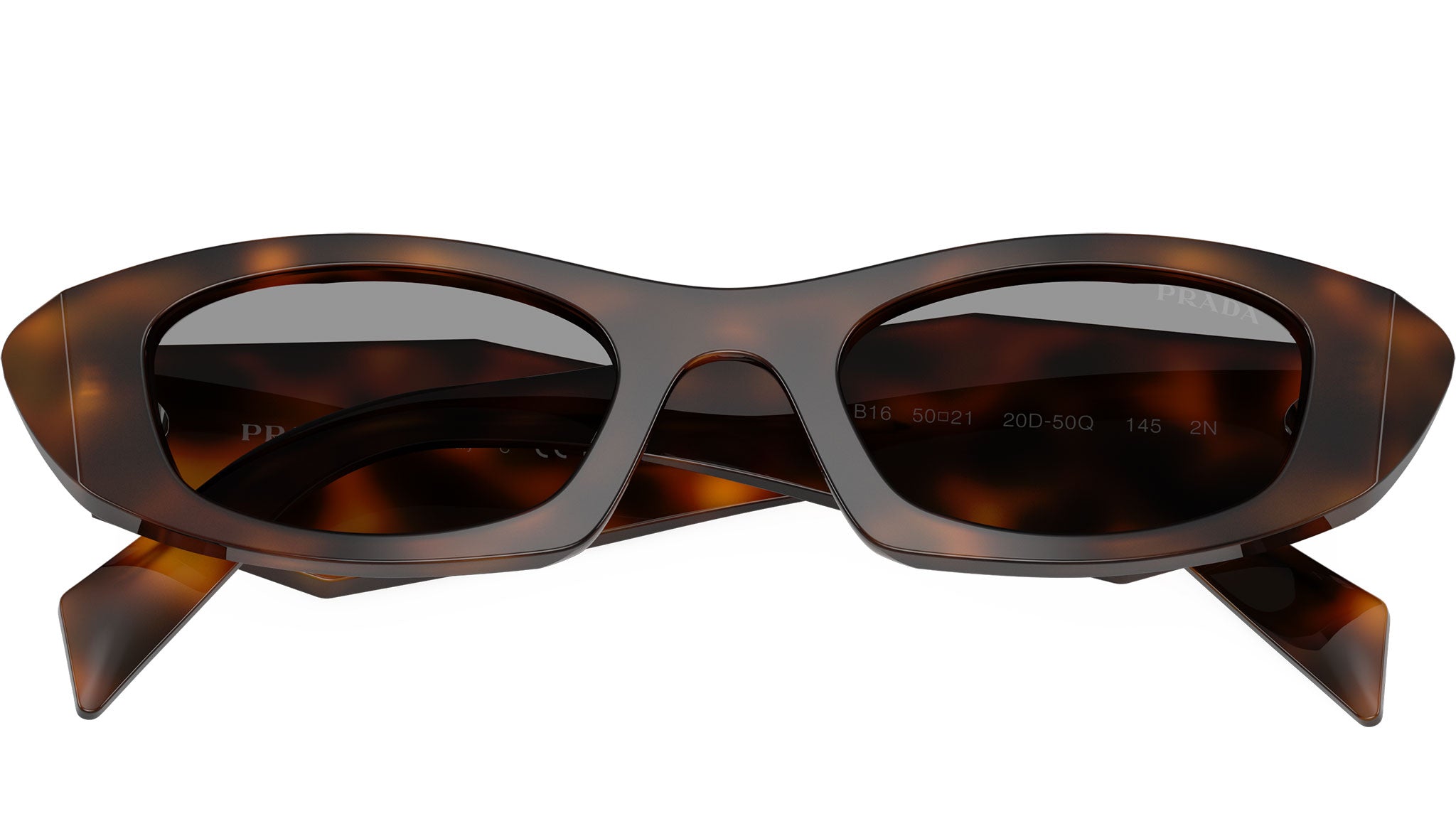 PR B16S Prada Sunglasses 20D50Q Juniper Tortoise - eye-oo.com