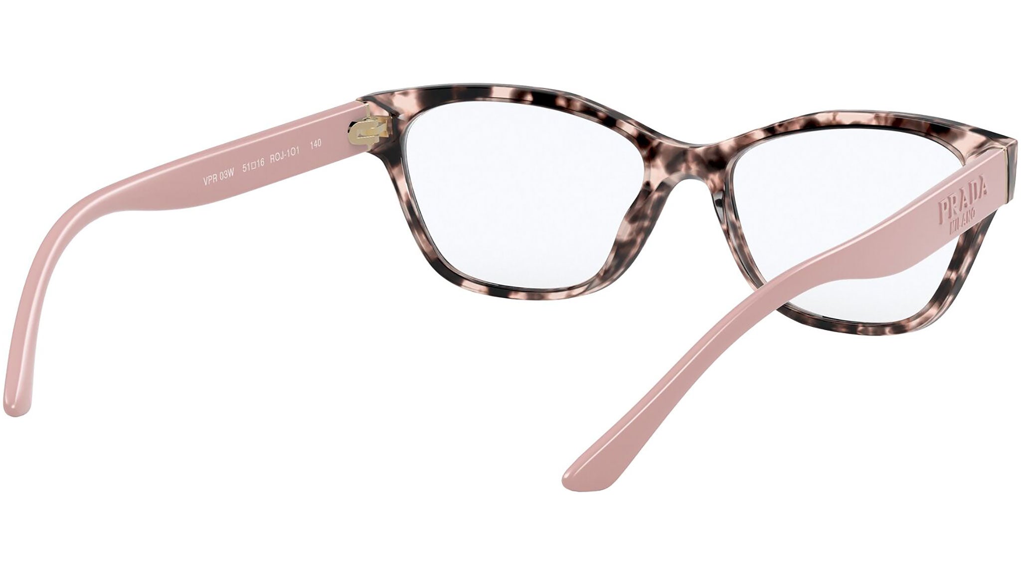 5433◯ PRADA サングラス べっ甲柄 ピンク アイウェア Prada PR 03WV Pink Optical Frame | Chic ROJ1O1 Eyewear | eye-oo