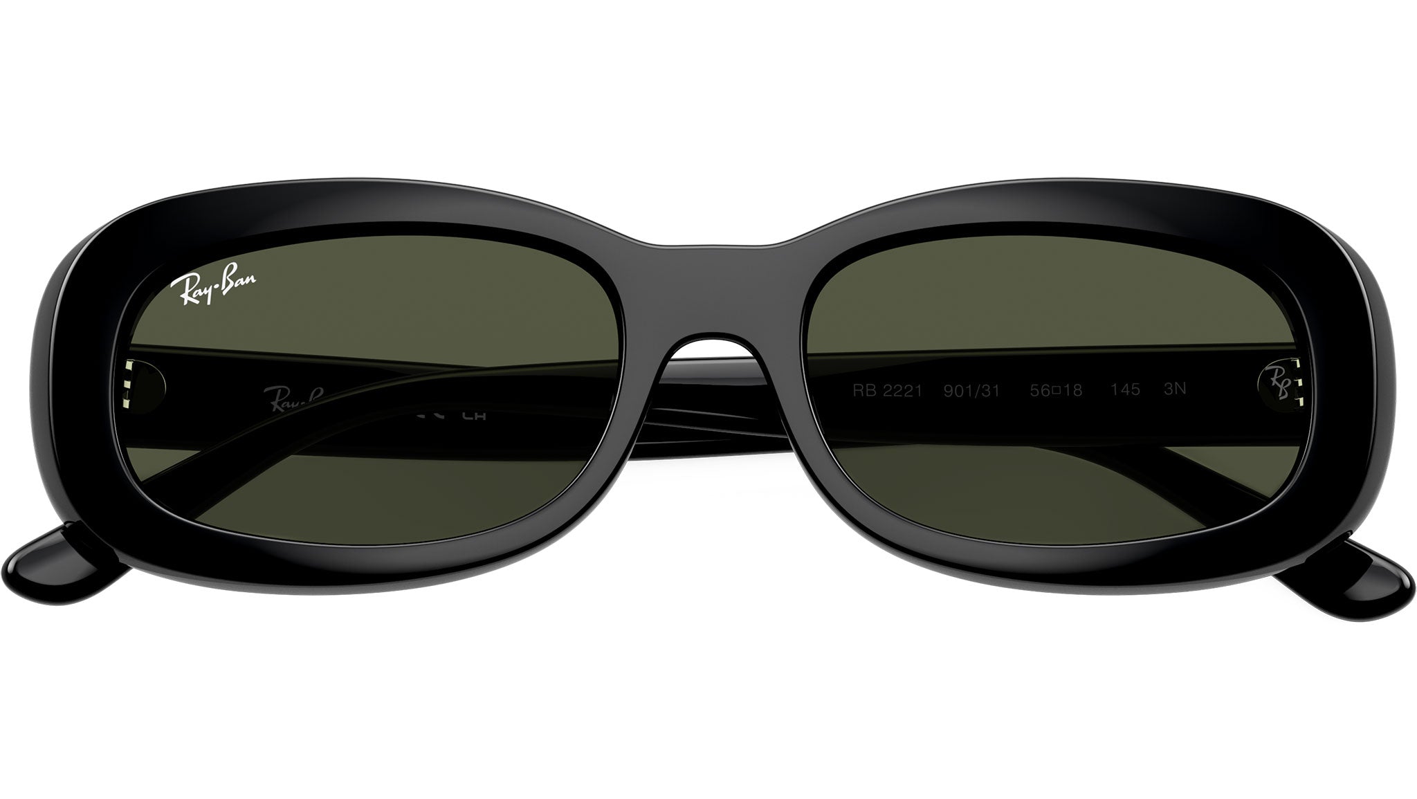 Ray-Ban RB2221 Sunglasses 901/31 Black - eye-oo.com display picture 2