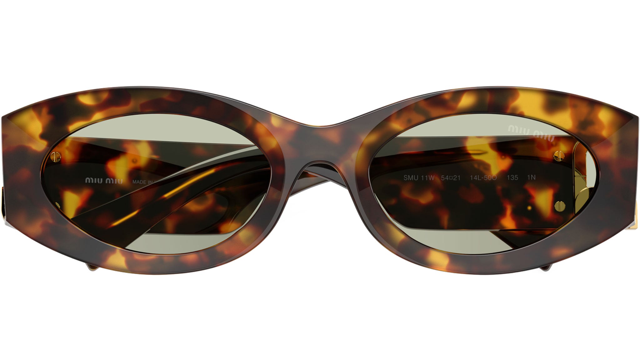 MU 11WS Miu Miu Sunglasses 14L50O Honey Havana - eye-oo.com