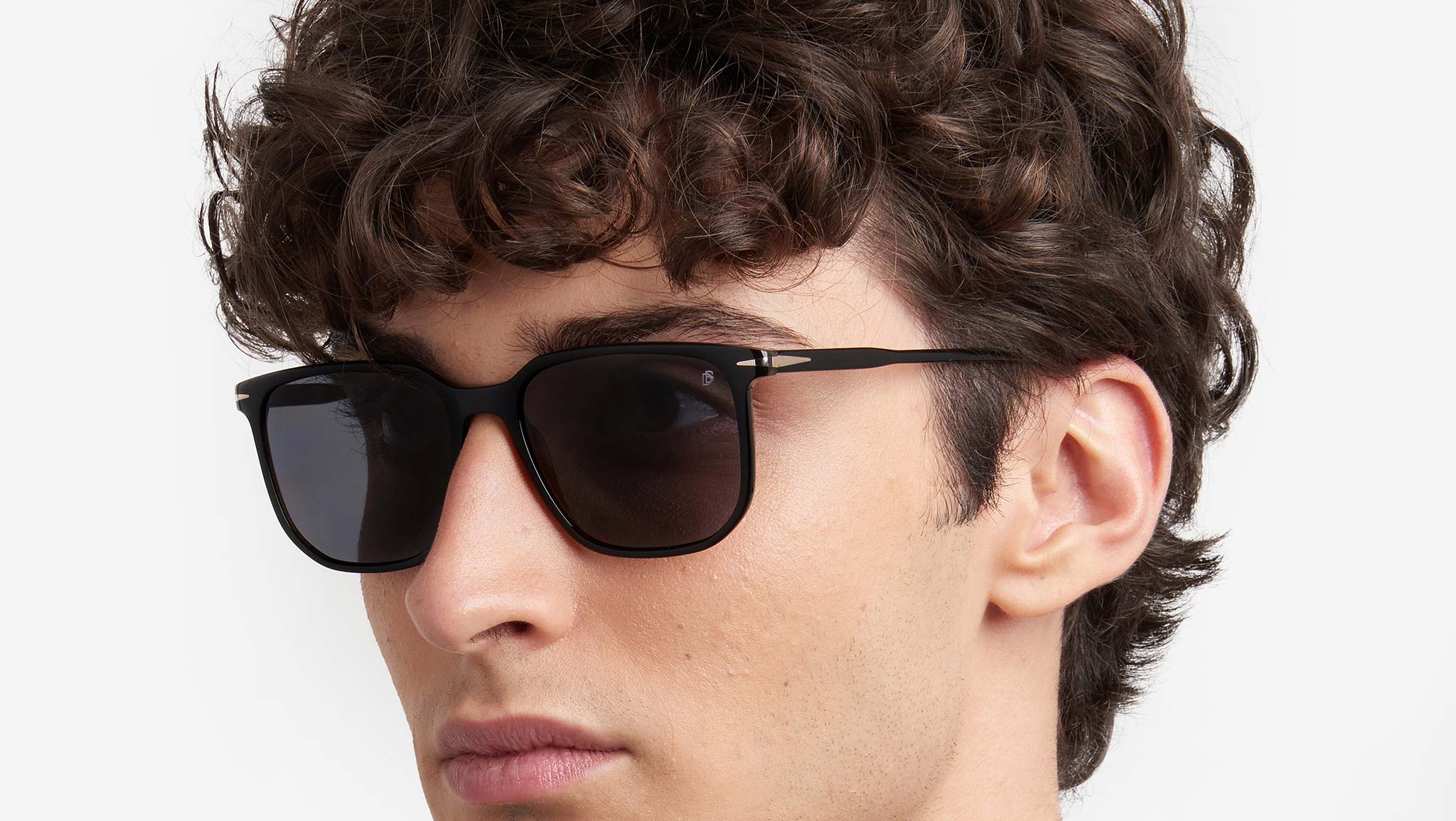 David Beckham DB 1141/S 05K M9 Sunglasses Black Striped Brown