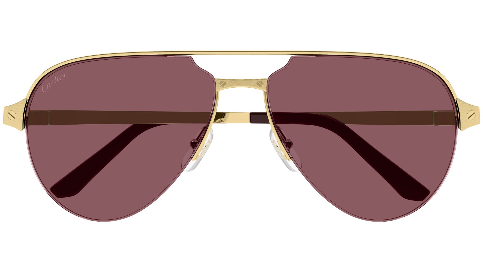 Cartier Santos CT0386S Sunglasses 004 Gold Red - eye-oo.com