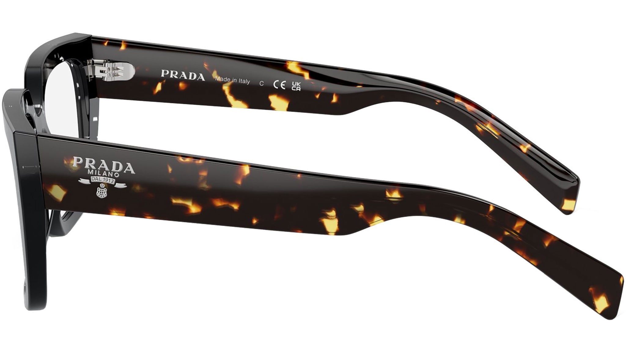 Prada PR A03V Eyeglasses 15O1O1 Black - eye-oo.com