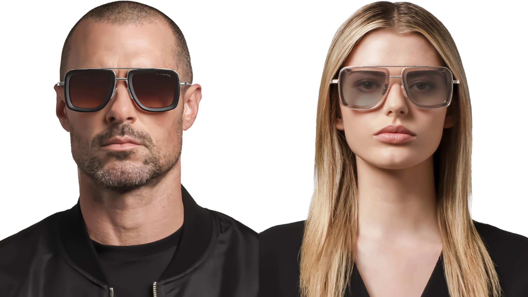 Dita Dubsignal DTS465 03 Sunglasses Raw Titanium Matte Black - eye