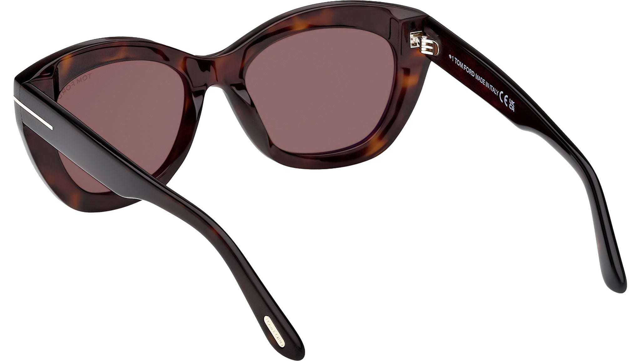Tom Ford Linda Brown Sunglasses Tom Ford Linda FT1285 Sunglasses 42F Shiny Dark Orange - eye  main image 4