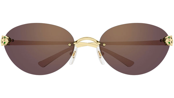 Cartier CT0635S Sunglasses 004 Shiny Gold Purple - eye-oo.com