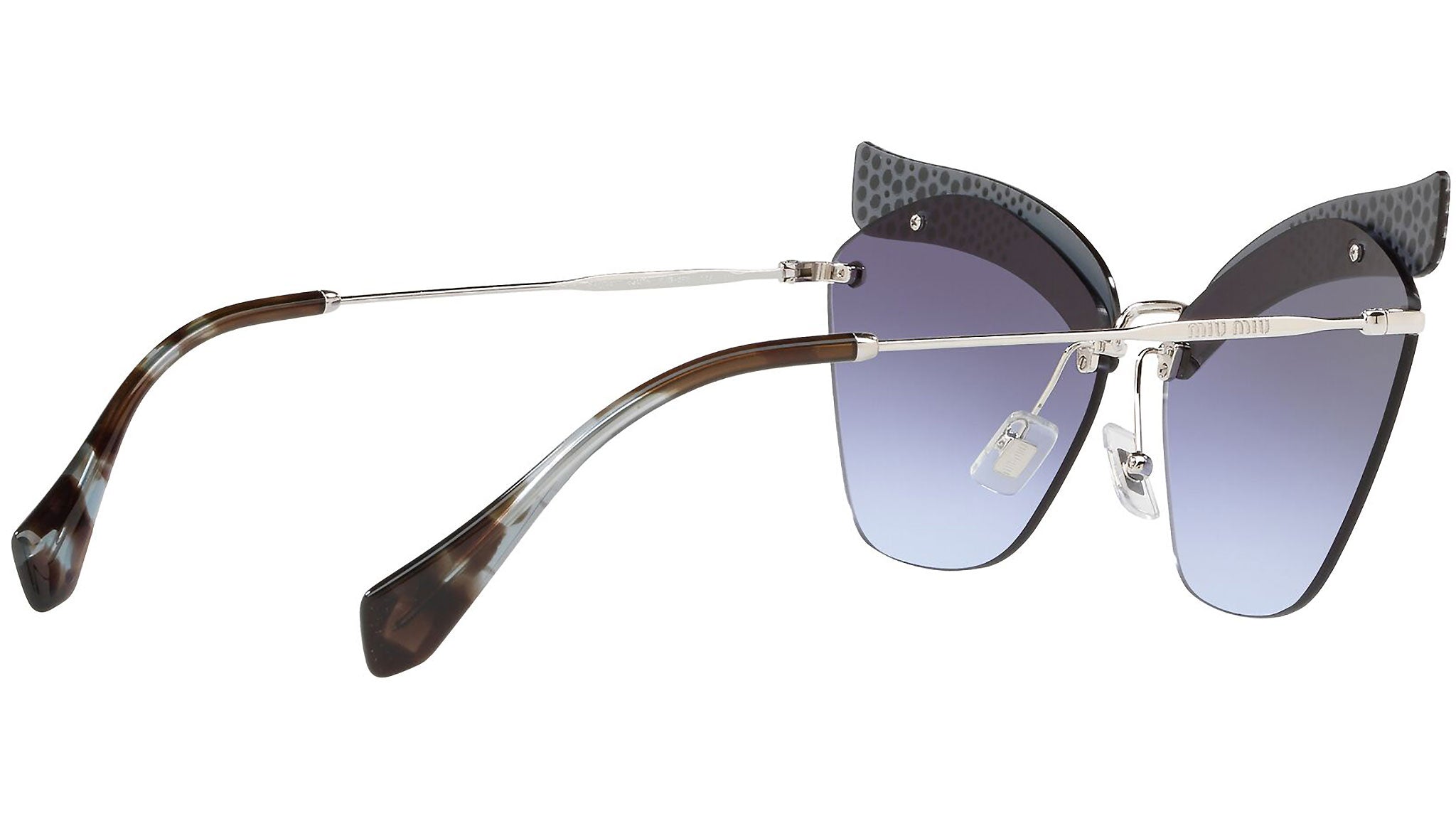Miu Miu SPECIAL PROJECT MU56TS Sunglasses cat eye gradient KJG2F0-DARK BLUE MIU MIU EYEWEAR cat eye glitter sunglasses main image 4