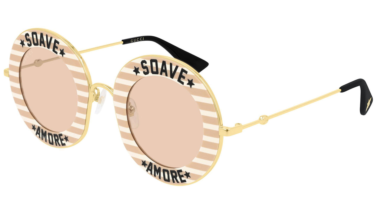 GG0113S gold nude and pink