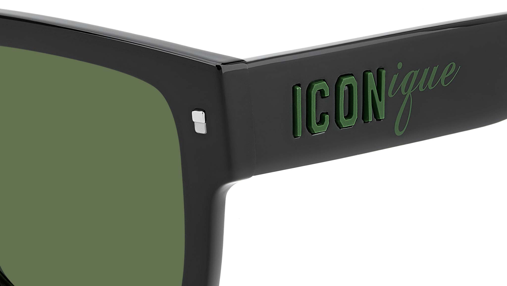 Dsquared2 ICON 0030/S 7ZJ QT Sunglasses Black Green - eye-oo.com