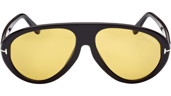 Lunettes De Soleil Tom Ford Silvano-02 FT0989 - Noir/Doré, Verres Gris - Neuf étiqueté