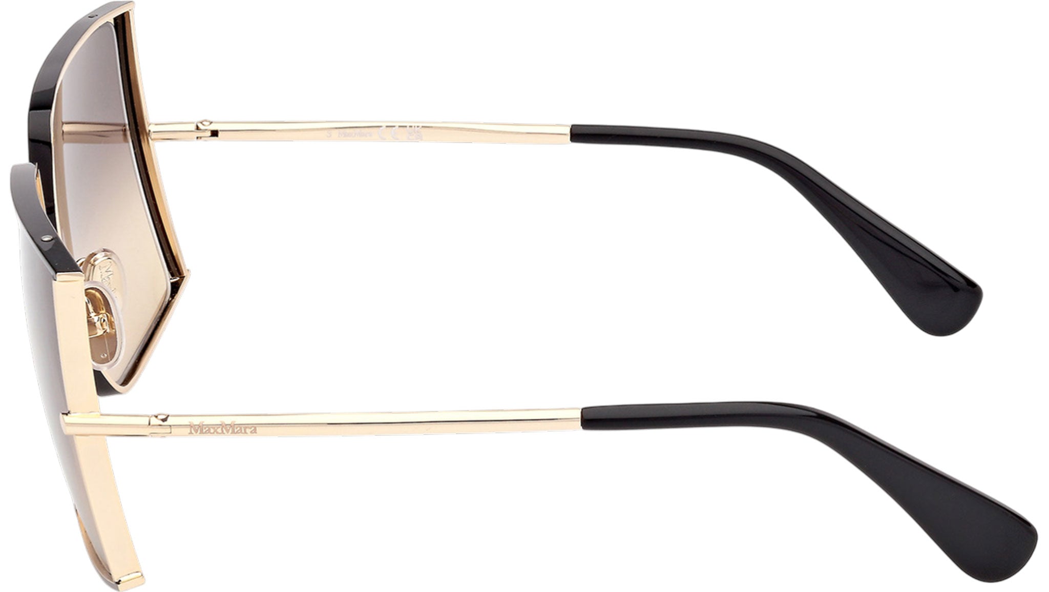 Max Mara Jean1 Sunglasses MM0120 05A Shiny Black - eye-oo.com