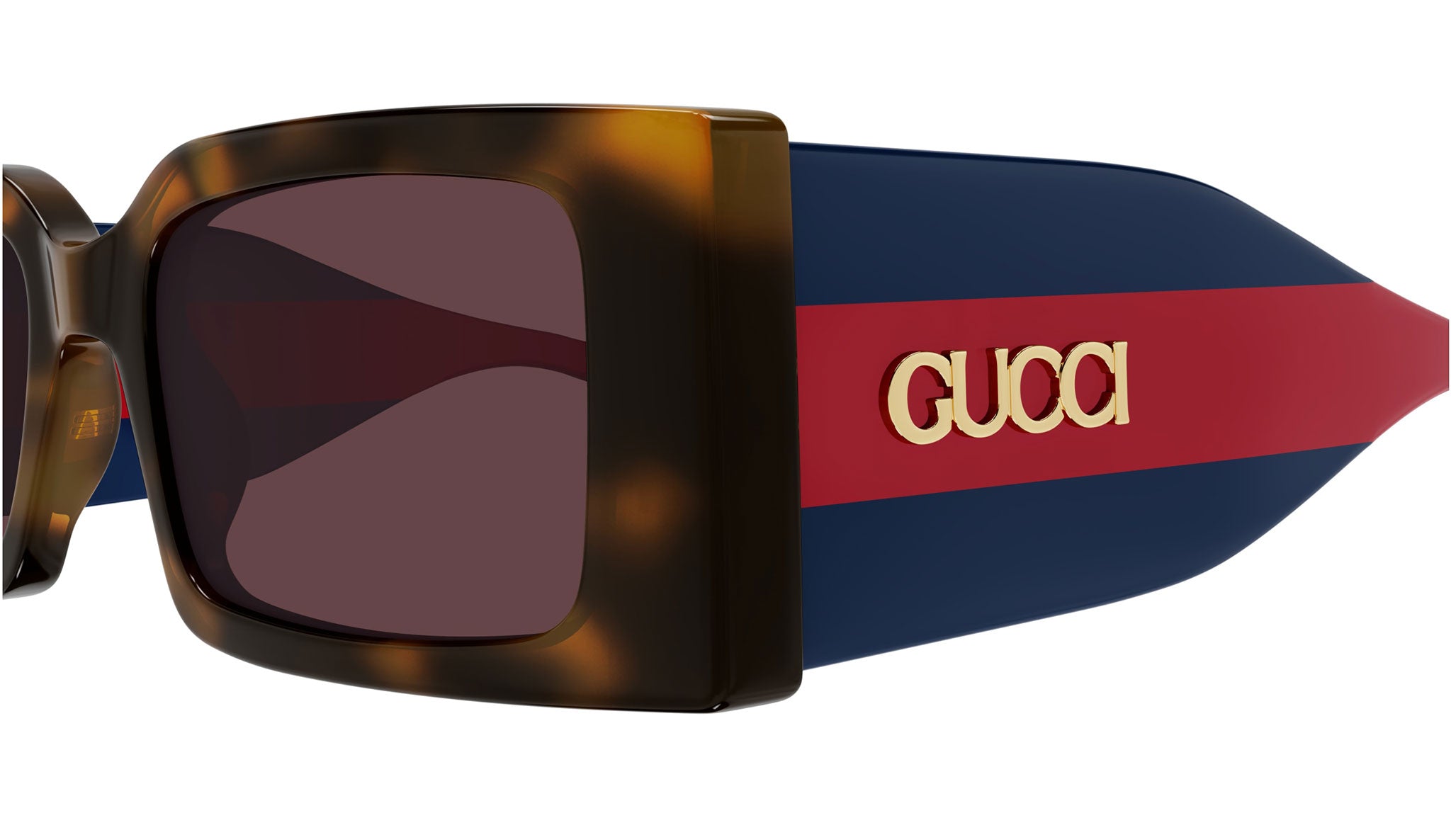 Gucci GG1860S 002 Havana Red Rectangular Sunglasses - eye-oo.com