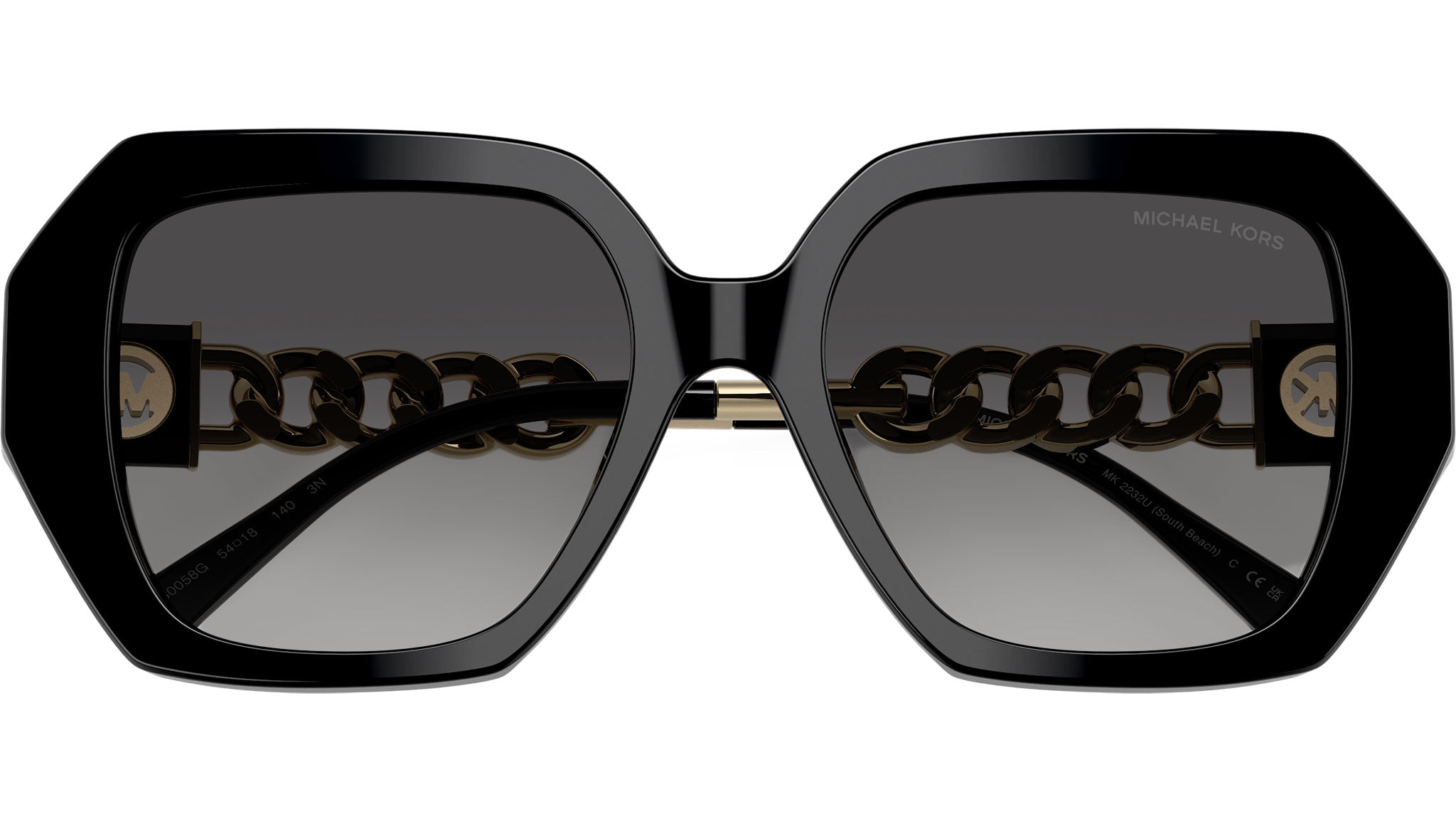 Michael Kors South Beach MK2232U Sunglasses 30058G Black - eye-oo.com