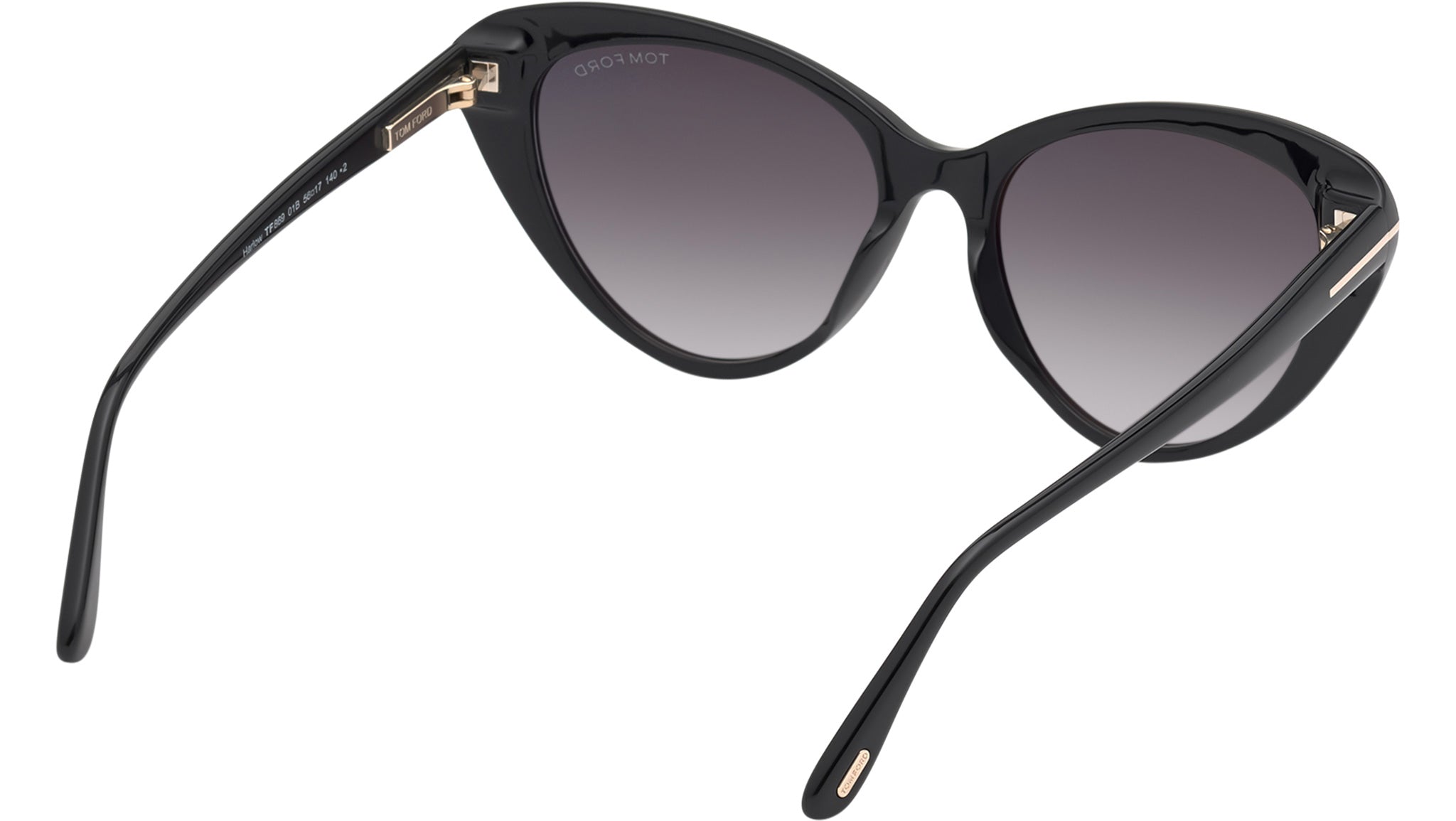 Tom Ford Harlow Sunglasses FT0869 01B Shiny Black - eye-oo.com display picture 2