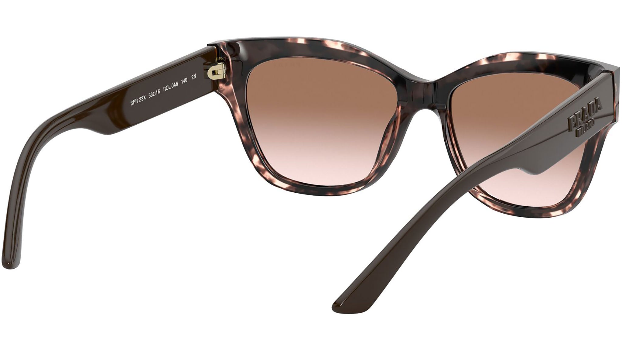 Prada SPR23XS 23 53 Havana Brown Gradient Sunglasses 23XS Prada PR 23YS XS (51 - 19) with Brown lenses and Tortoise  main image 4