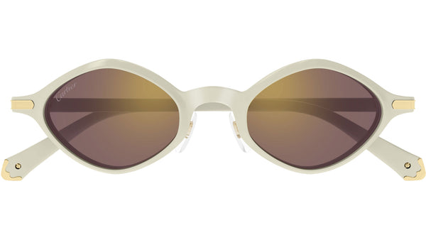Cartier Première CT0540S Sunglasses 005 Shiny Ivory - eye-oo.com