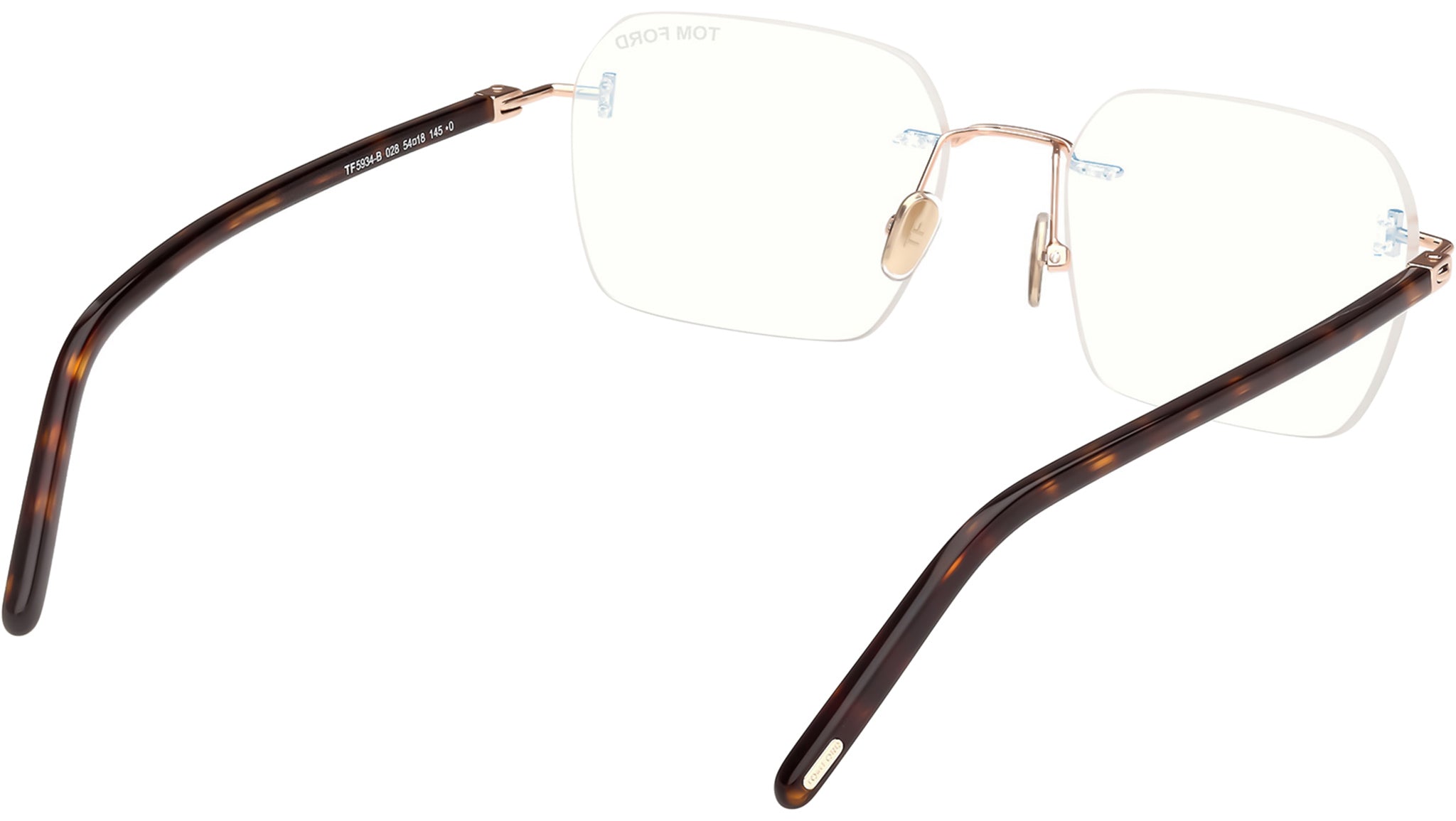 Tom Ford FT5934-B Optical Frame 028 Shiny Rose Gold - eye-oo.com