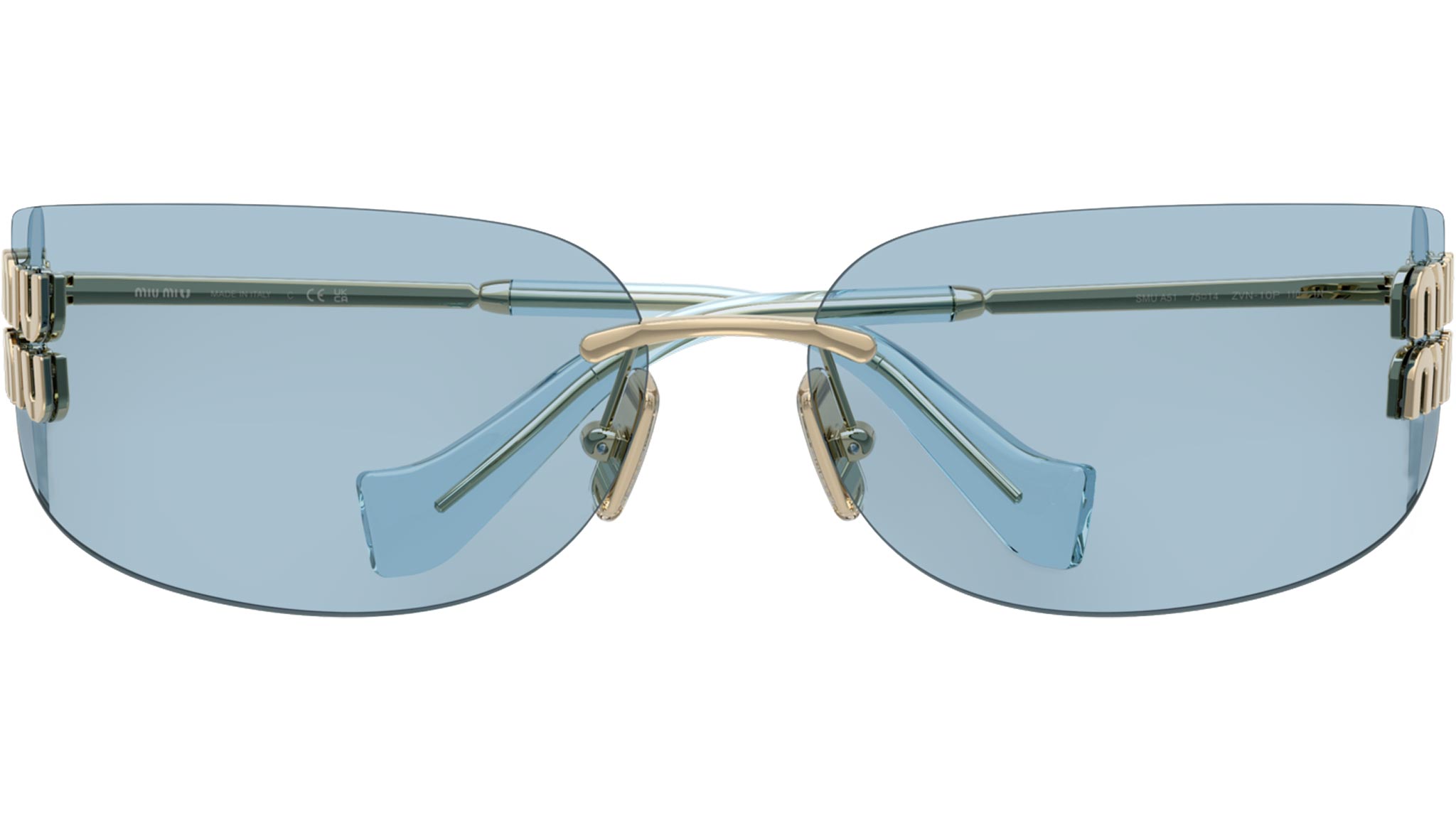 MU A51S Miu Miu Sunglasses ZVN10P Pale Gold - eye-oo.com