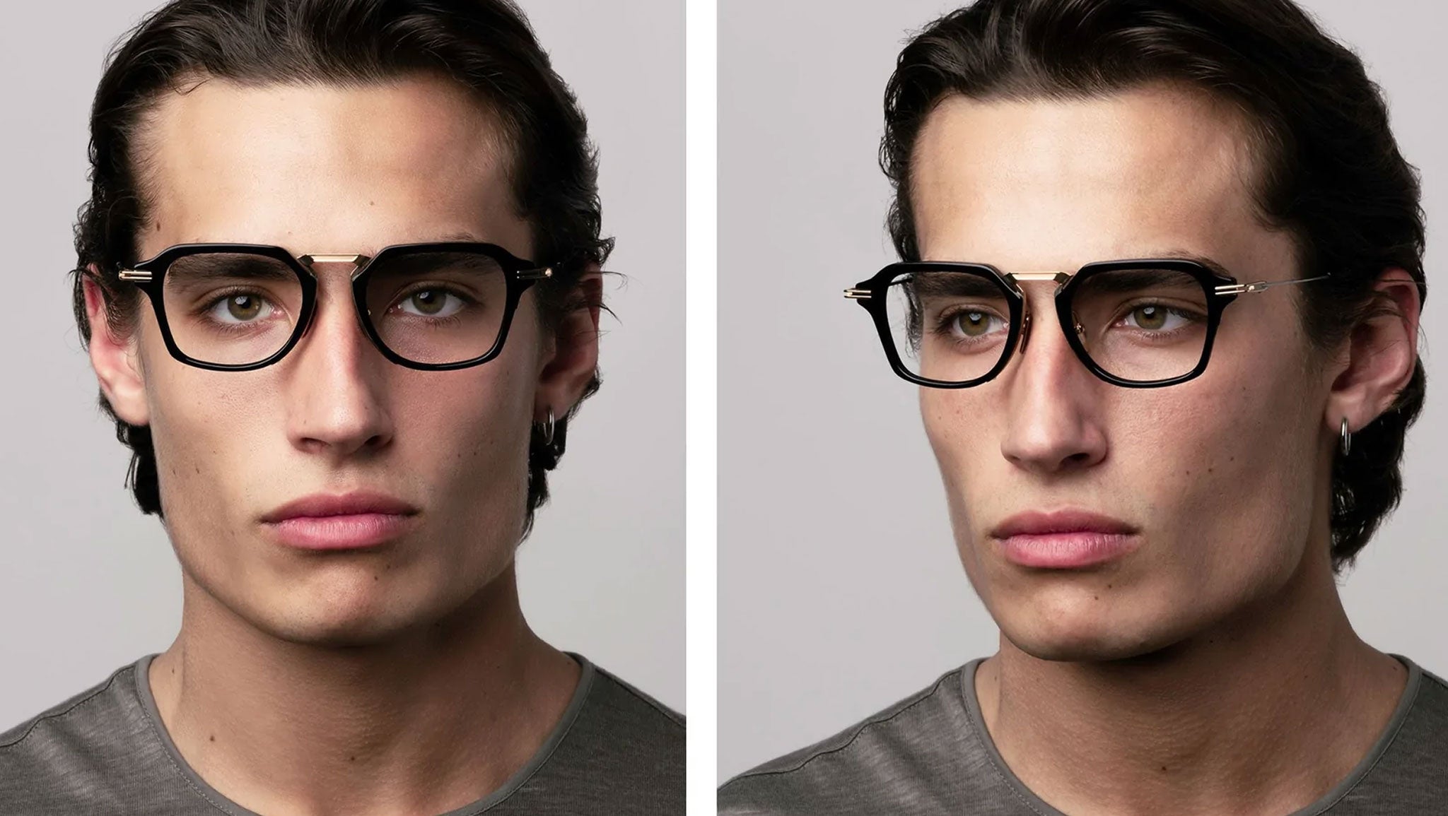 Dita Altrist DTX414 Optical Frame 01 Matte Black Yellow Gold - eye
